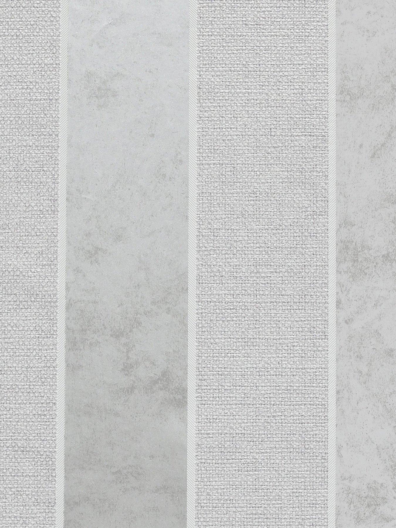 Image 2 of 6 of ARTHOUSE Calico Stripe Grey Wallpaper