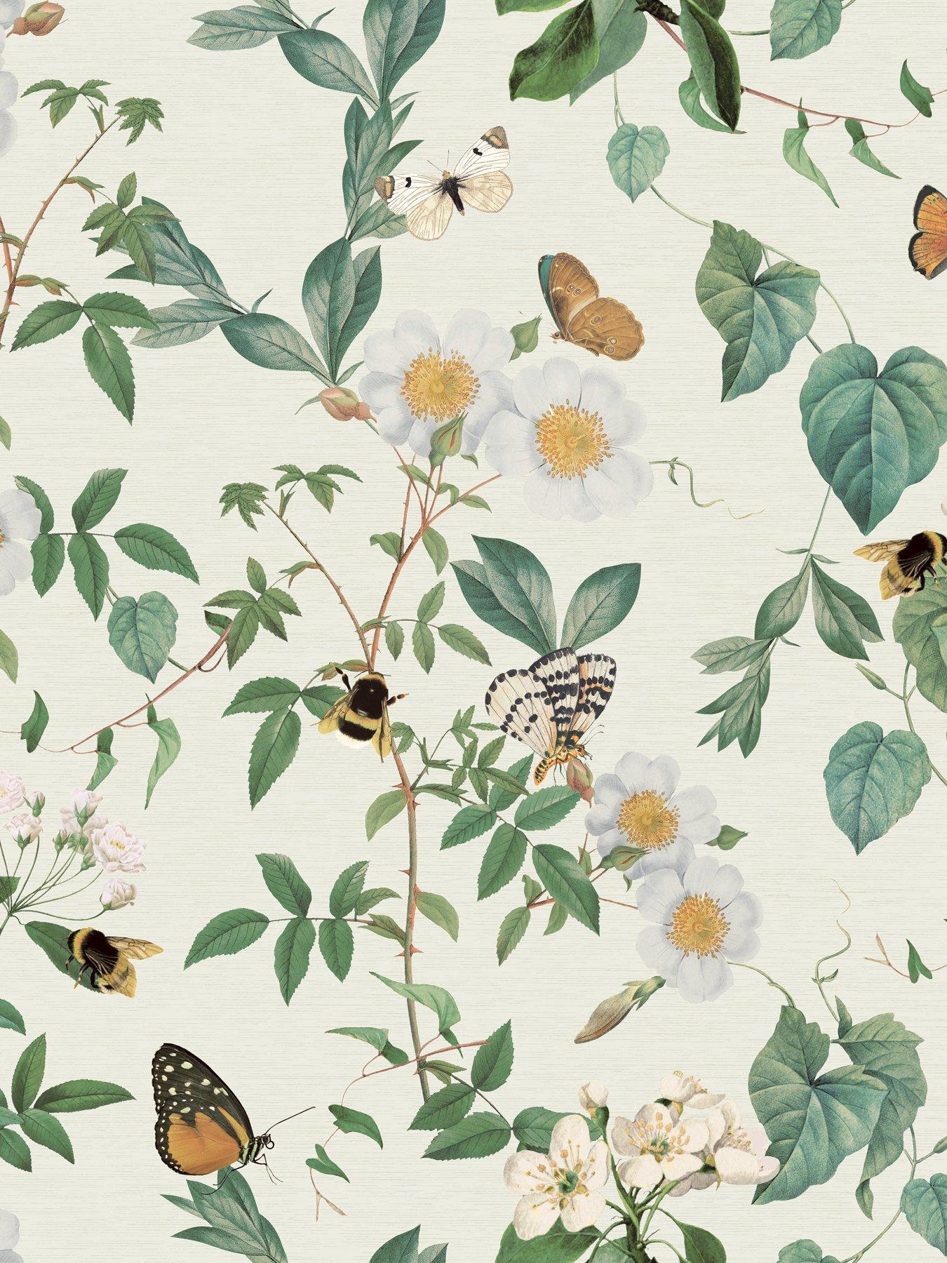 Image 2 of 5 of ARTHOUSE Bumblebee Trail Cream Wallpaper