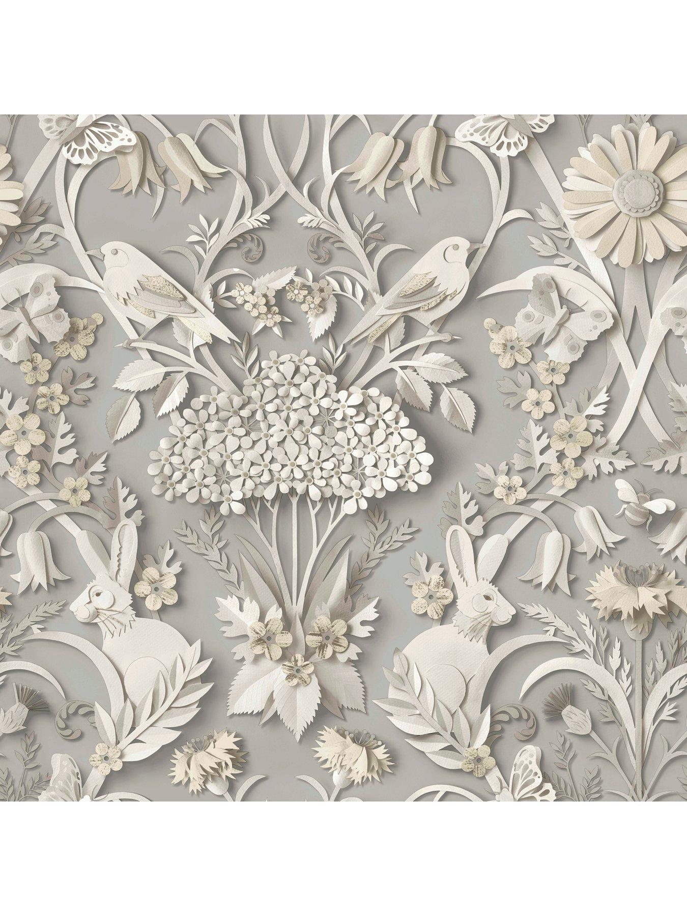 Image 3 of 5 of Fine Decor Fine Decor Woodland Soft Grey Wallpaper
