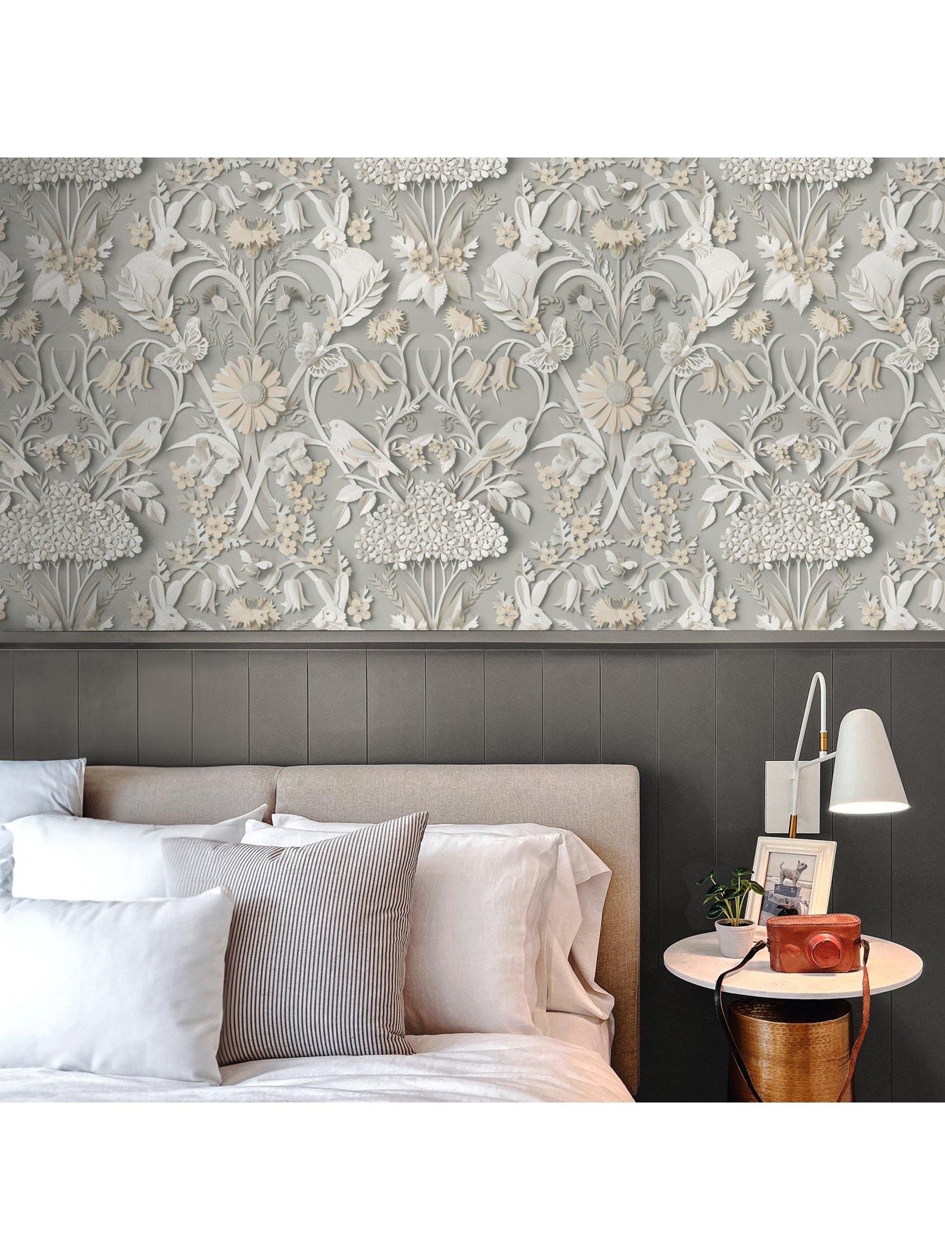 Image 4 of 5 of Fine Decor Fine Decor Woodland Soft Grey Wallpaper