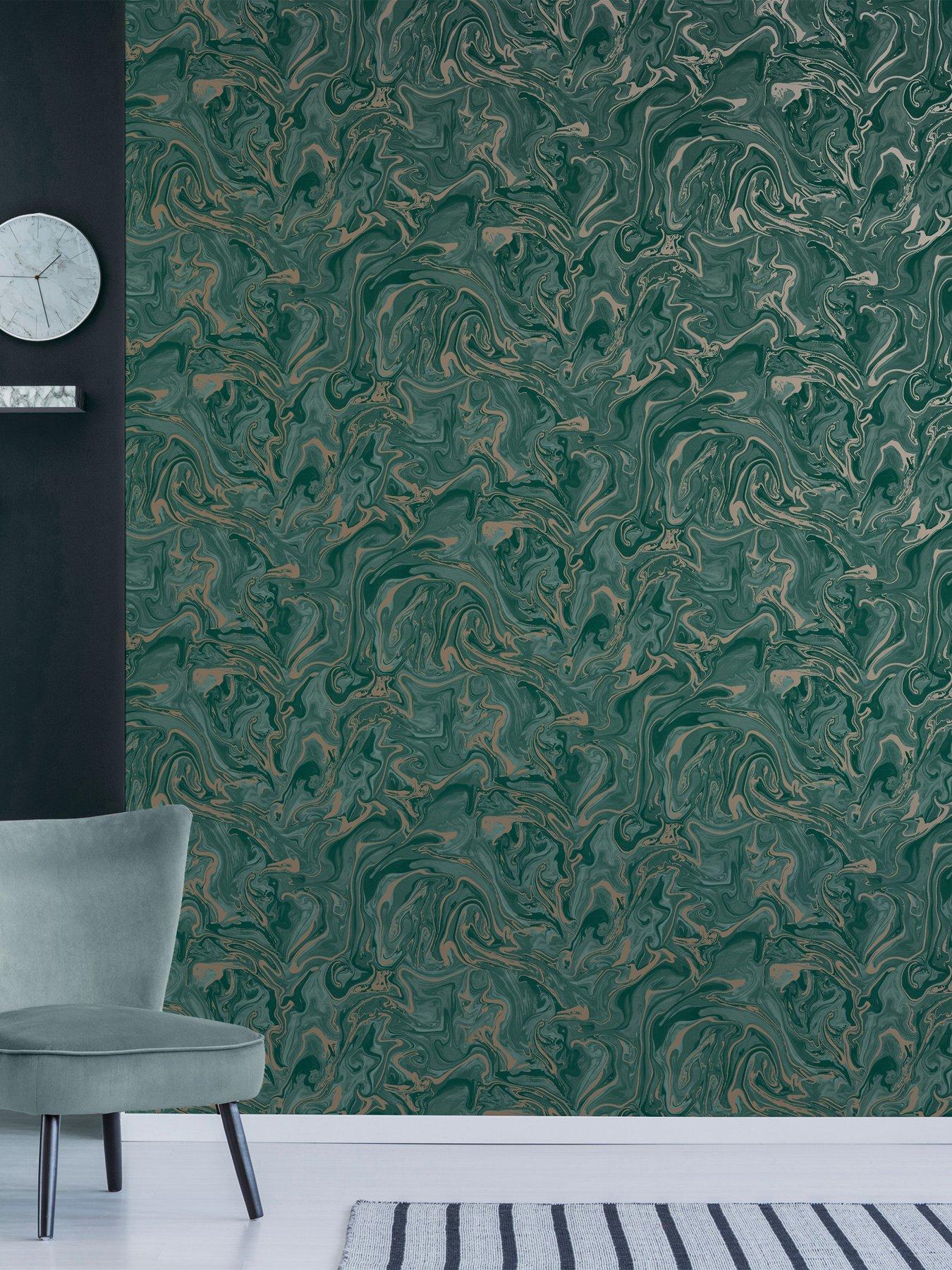 Fine Decor Fine Decor Distinctive Marble Emerald Green Wallpaper