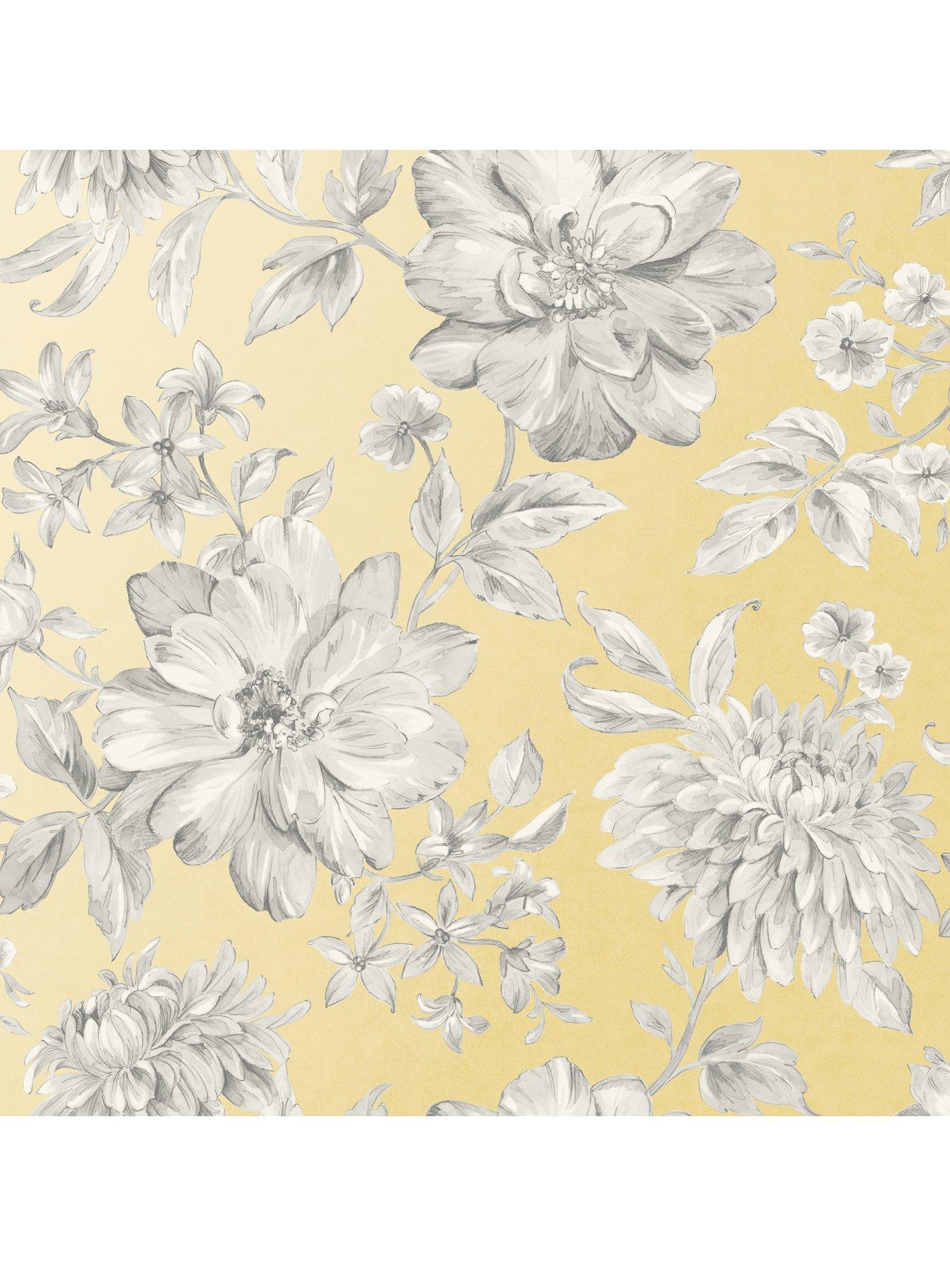 fine-decor-crown-lucia-floral-yellow-wallpaperstillFront