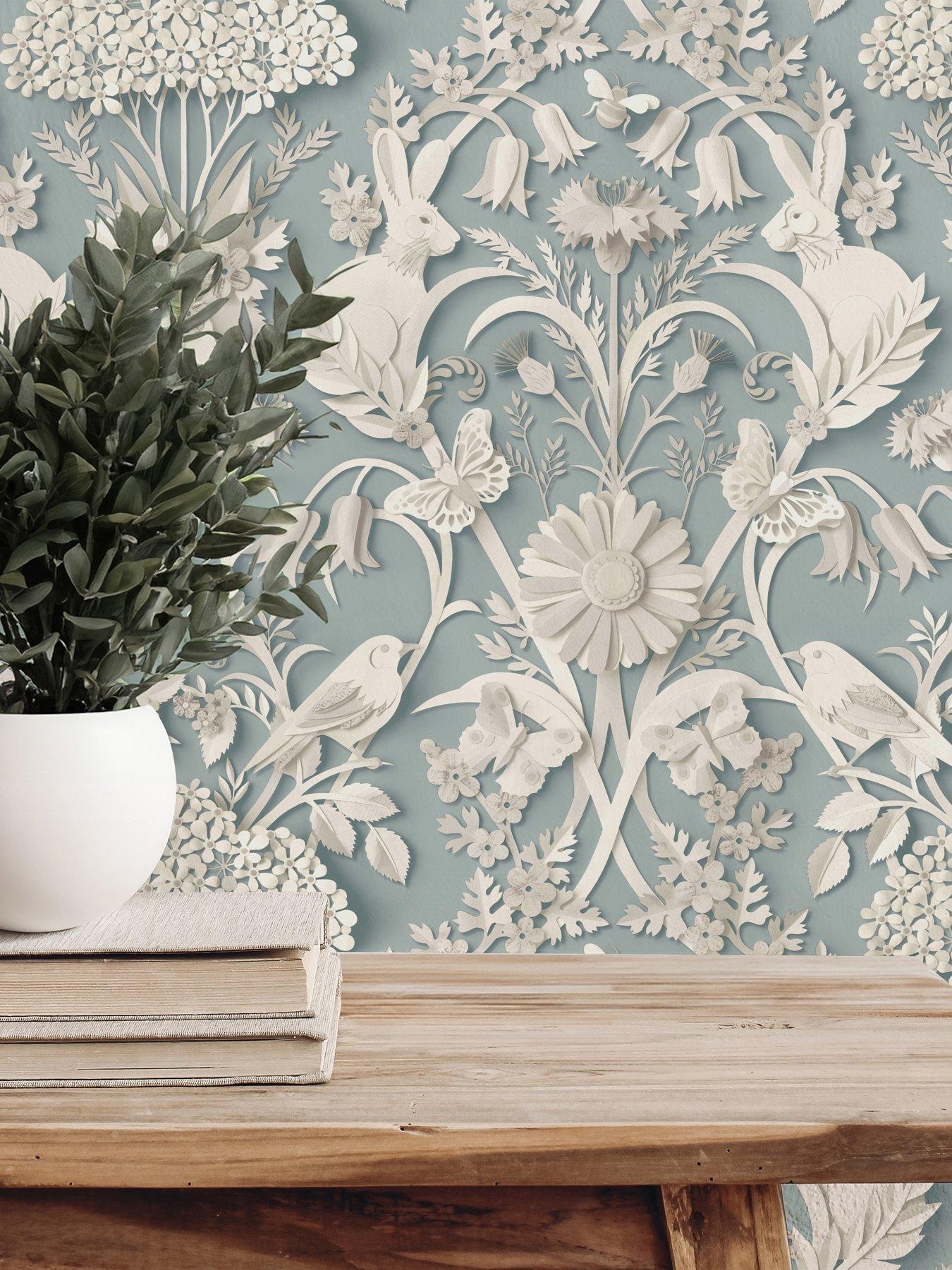 Image 1 of 5 of Fine Decor Fine Decor Woodland Blue Wallpaper