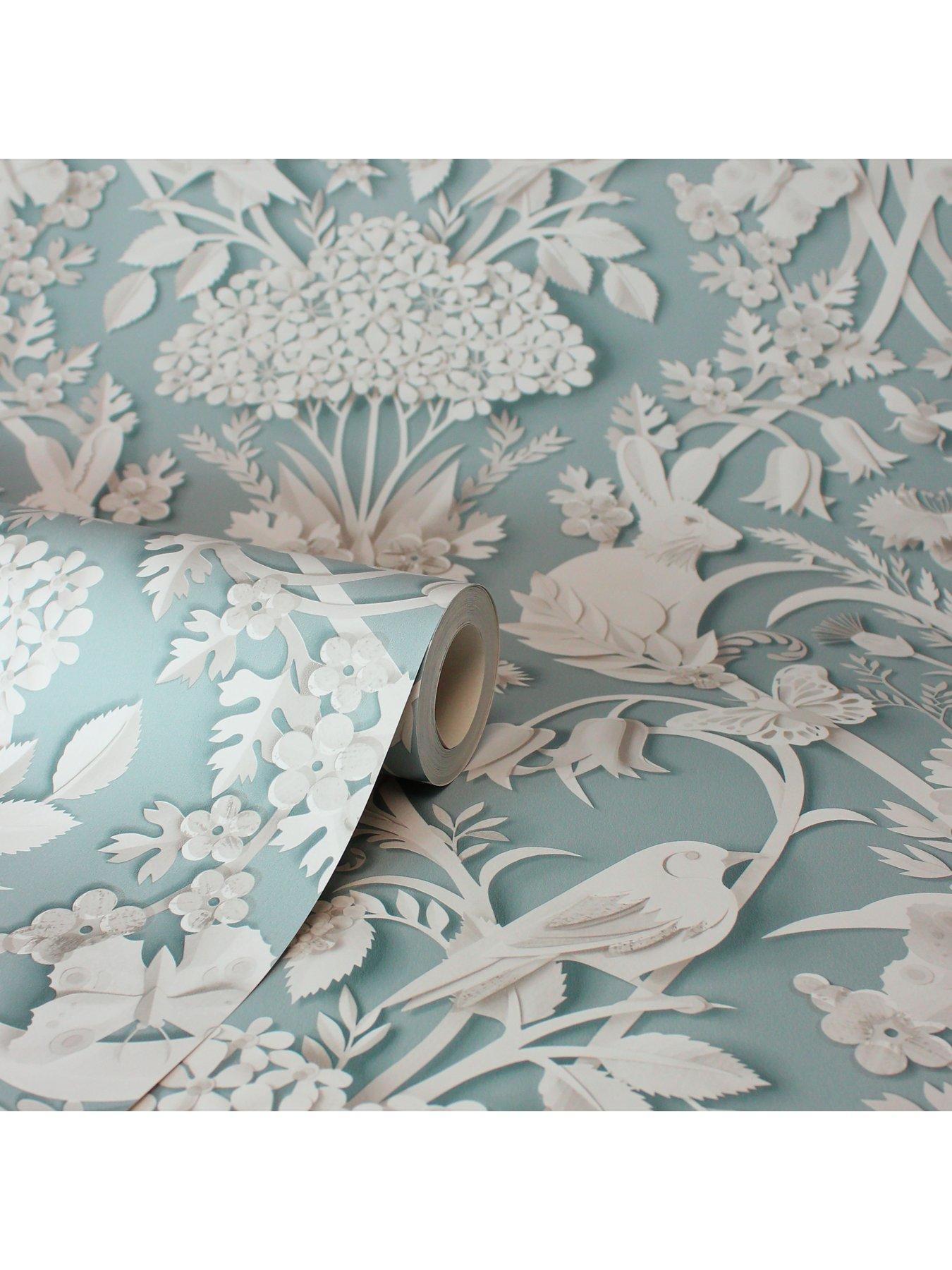 Image 2 of 5 of Fine Decor Fine Decor Woodland Blue Wallpaper