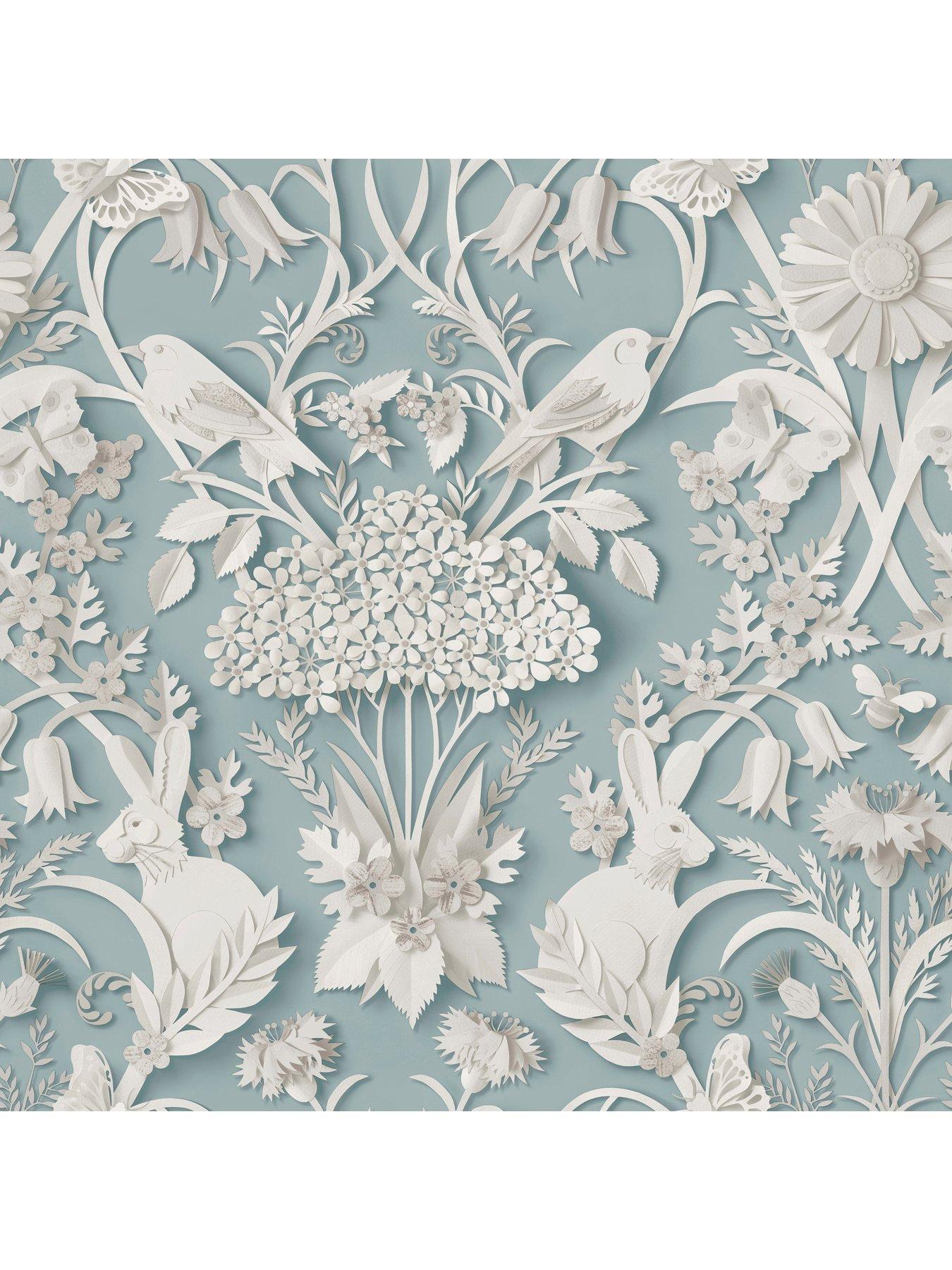 Image 3 of 5 of Fine Decor Fine Decor Woodland Blue Wallpaper