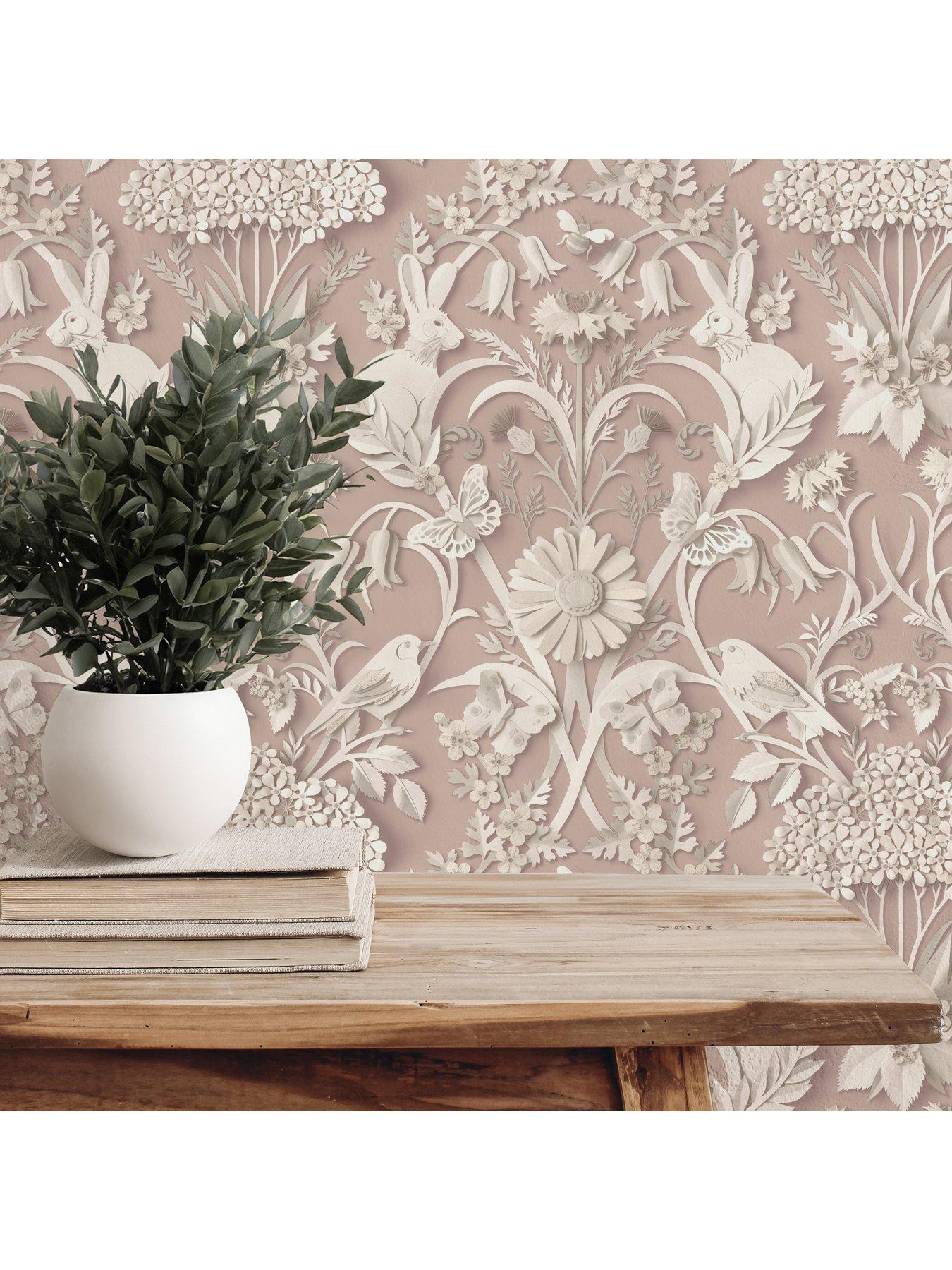 fine-decor-fine-decor-woodland-pink-wallpaperdetail