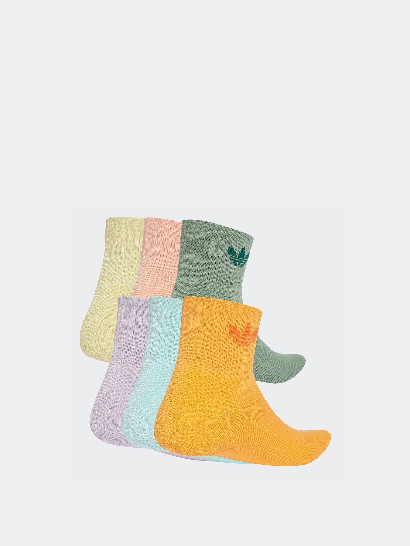 Image 2 of 4 of adidas Originals Womens Mid Ankle Socks 6 Pairs - Multi