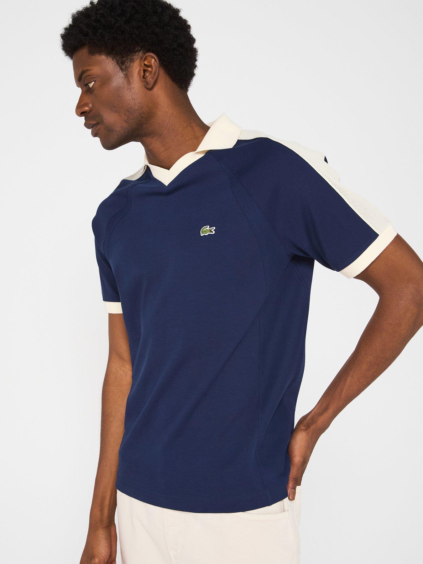 Image of Lacoste Classic Fit Tennis Legacy Open Collar Polo Shirt - Navy