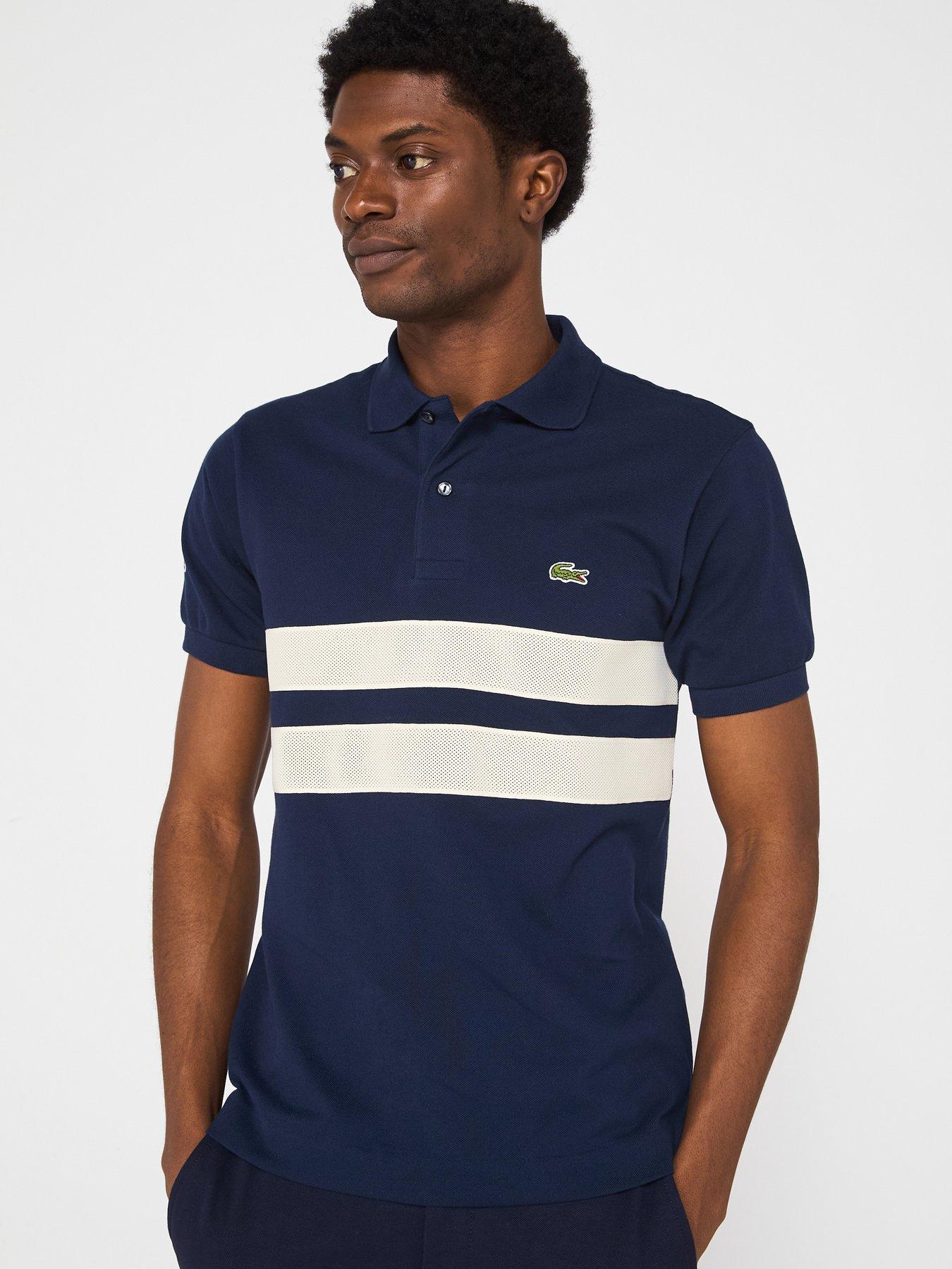Image of Lacoste Classic Fit Tennis Legacy L1212 Mesh Insert Polo Shirt - Navy