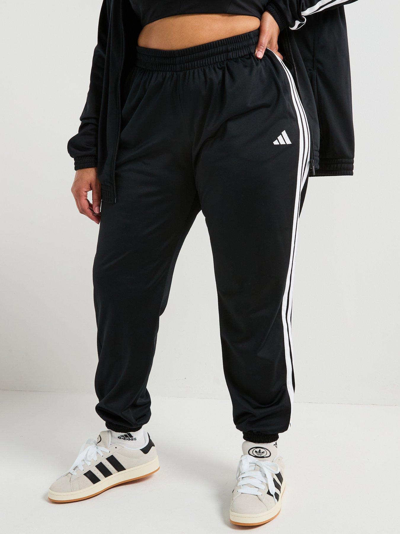 adidas-sportswear-womens-plus-size-tricot-3-stripes-tracksuit-bottoms-blackfront