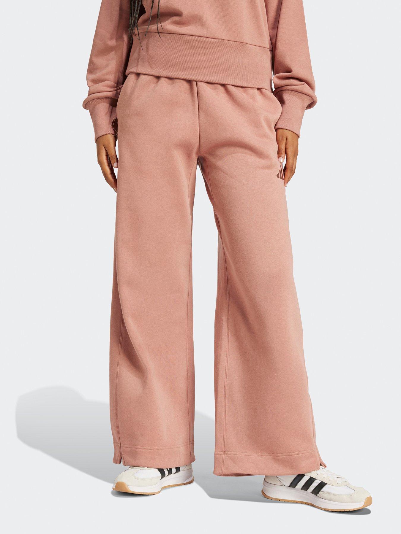 Image of adidas Sportswear Womens All Szn Fleece Wide-leg Pants - Red