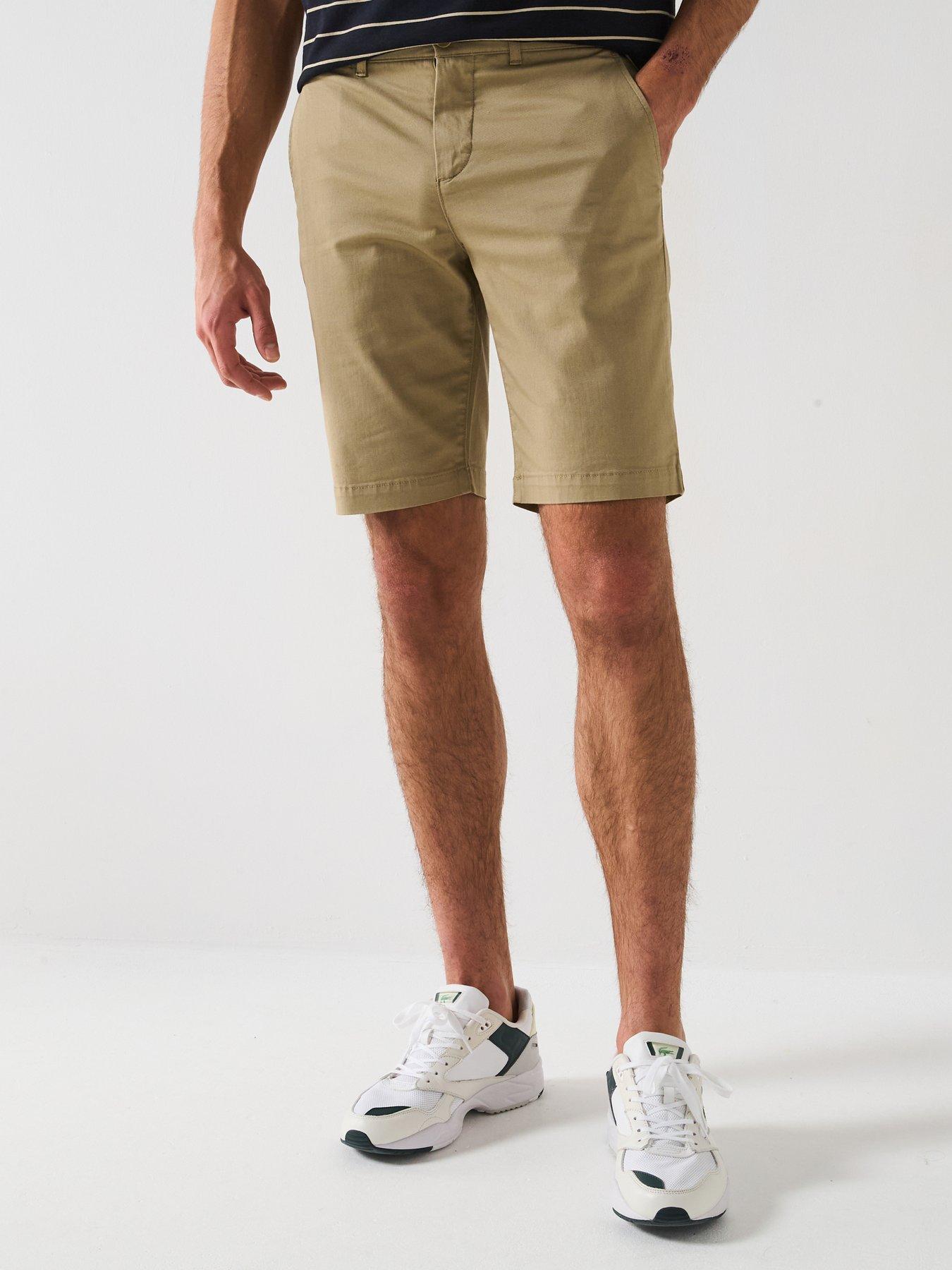 Lacoste Slim Fit Stretch Cotton Bermuda Chino Shorts - Brown