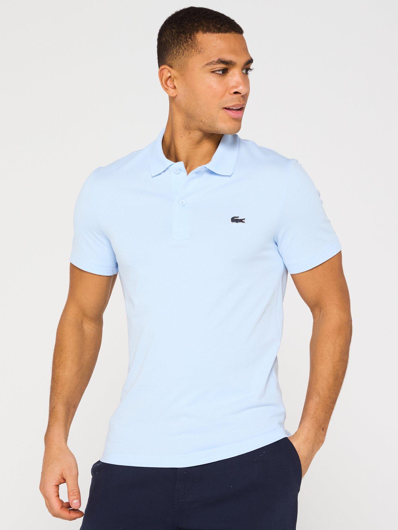 undefined Regular Fit Cotton Blend Ottoman Polo Shirt - Light Blue