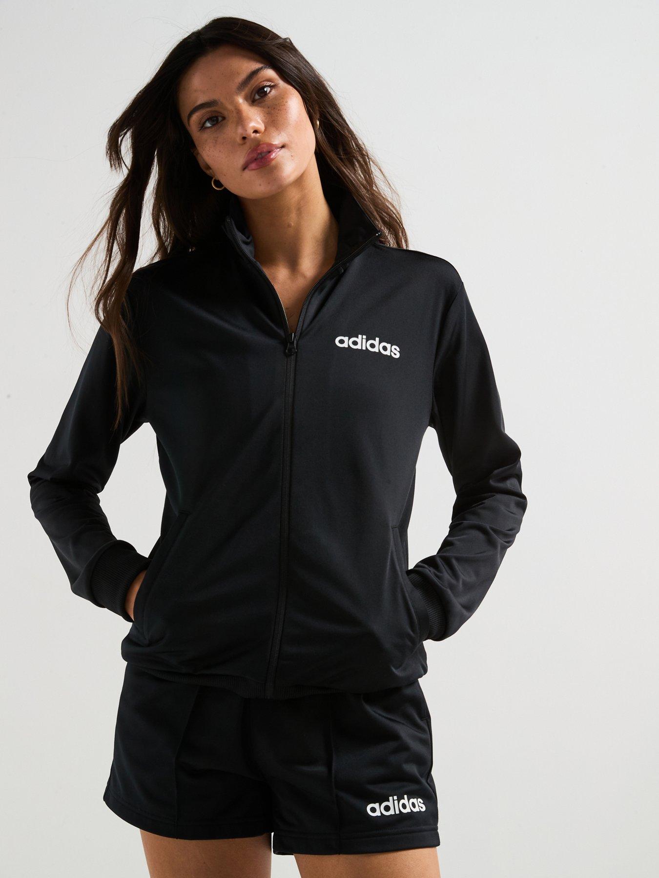 Image 1 of 6 of adidas Sportswear Womens Essentials Linear Shorts Set - Black