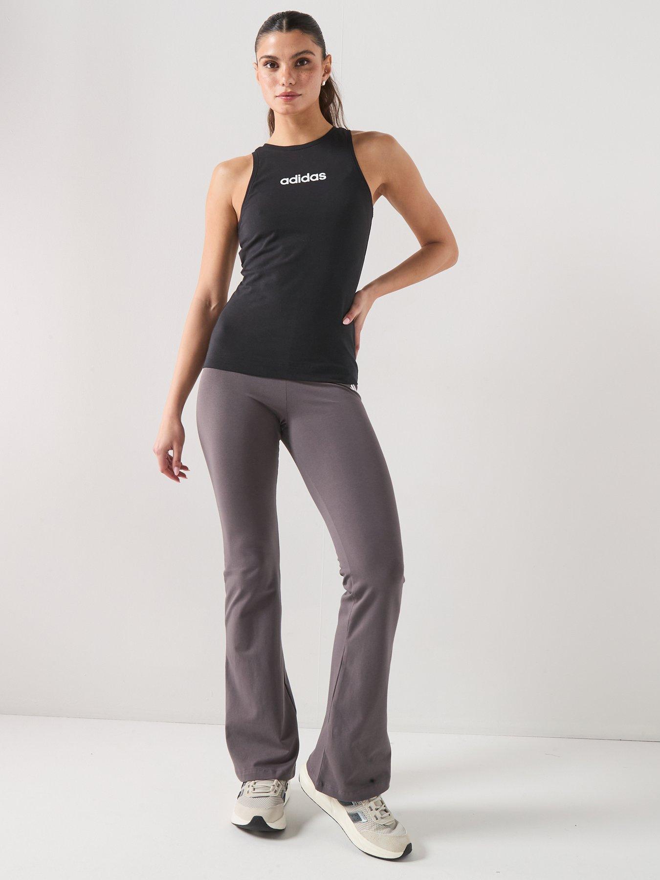 Image 5 of 5 of adidas Sportswear Women's Essentials Linear Slim Cotton Tank Top - Black/White