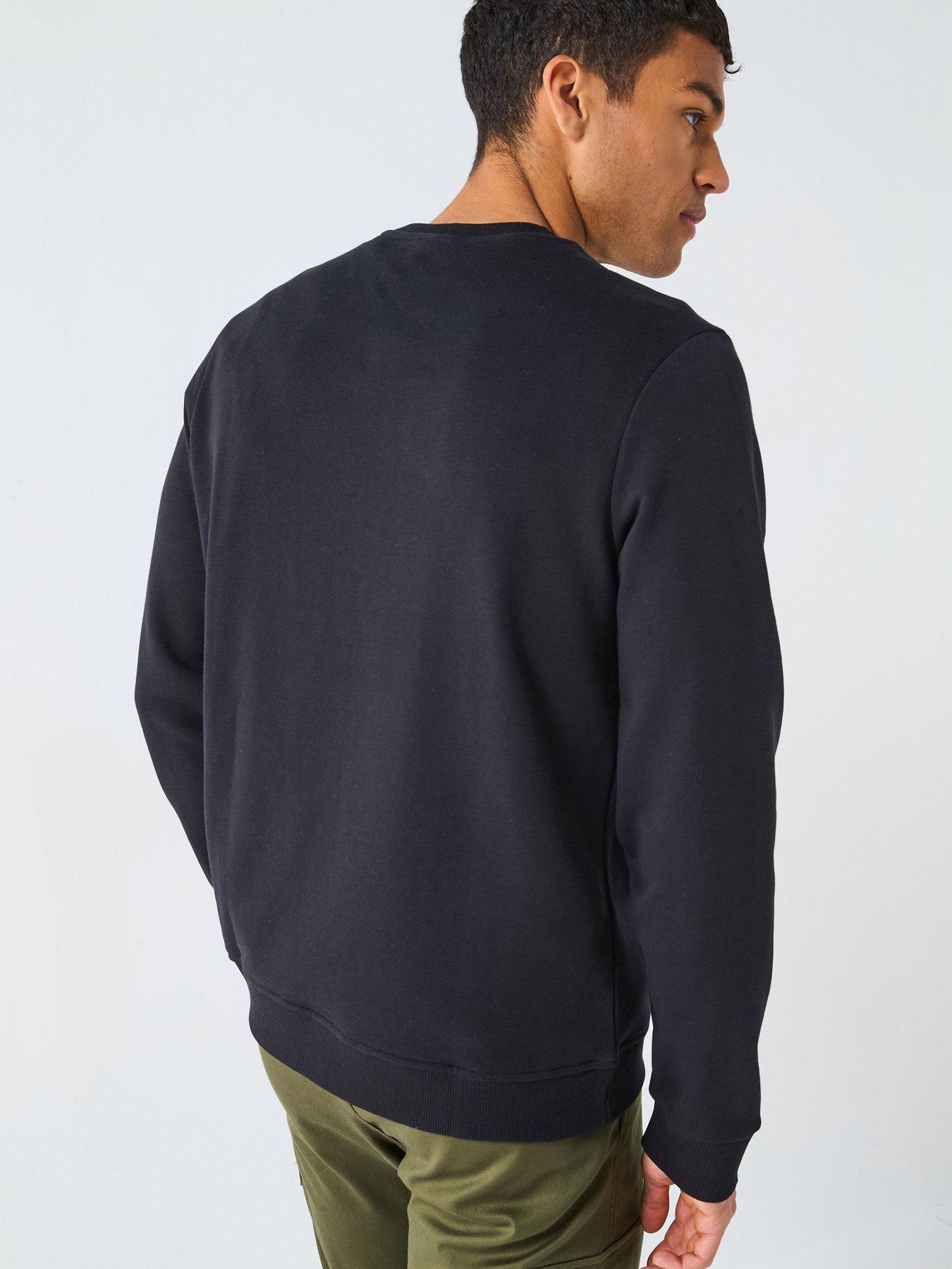 Image 2 of 5 of Reebok Mens Identity Small Logo Crewneck Sweater - Black