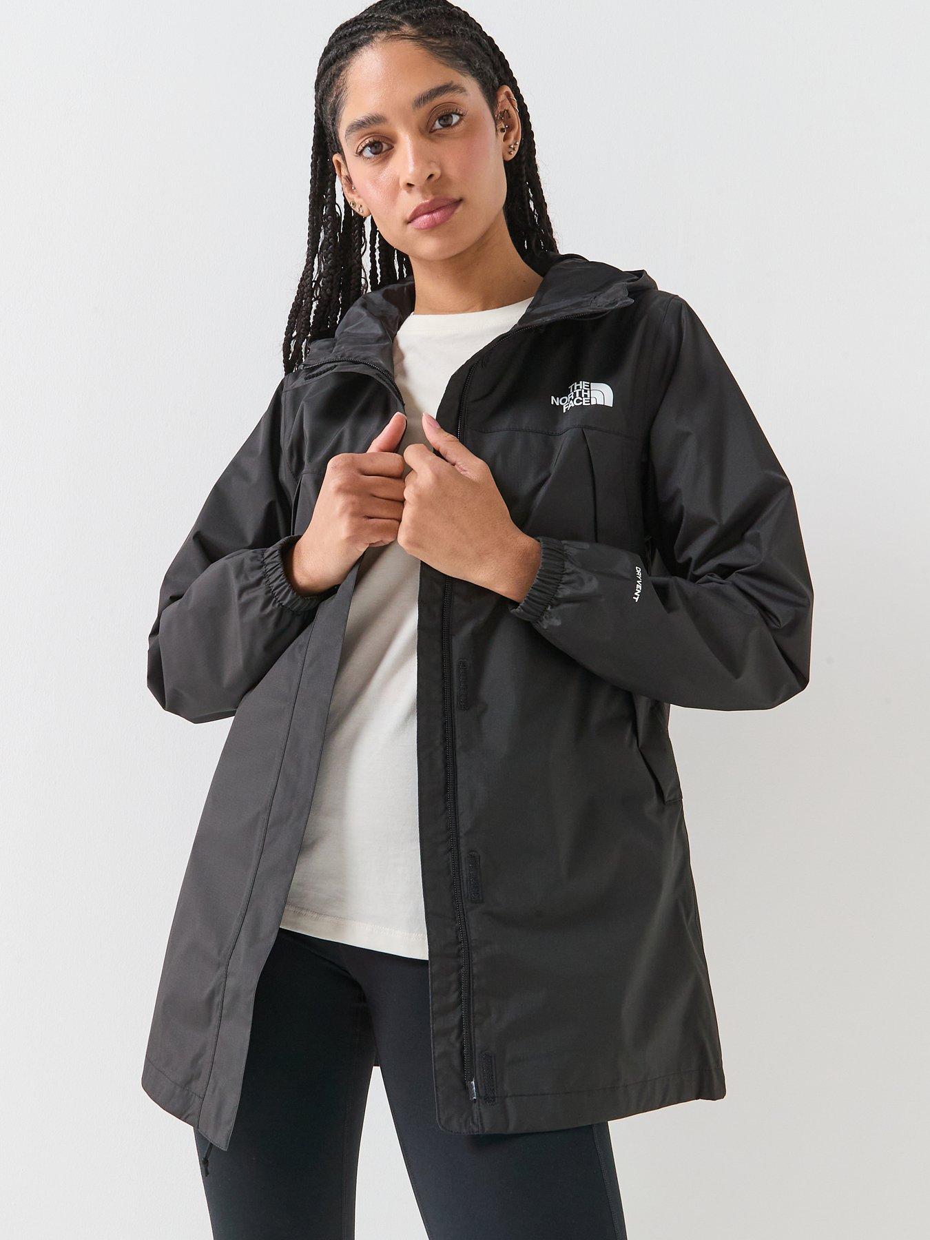 THE NORTH FACE Womens Antora Rain Parka Jacket - Black