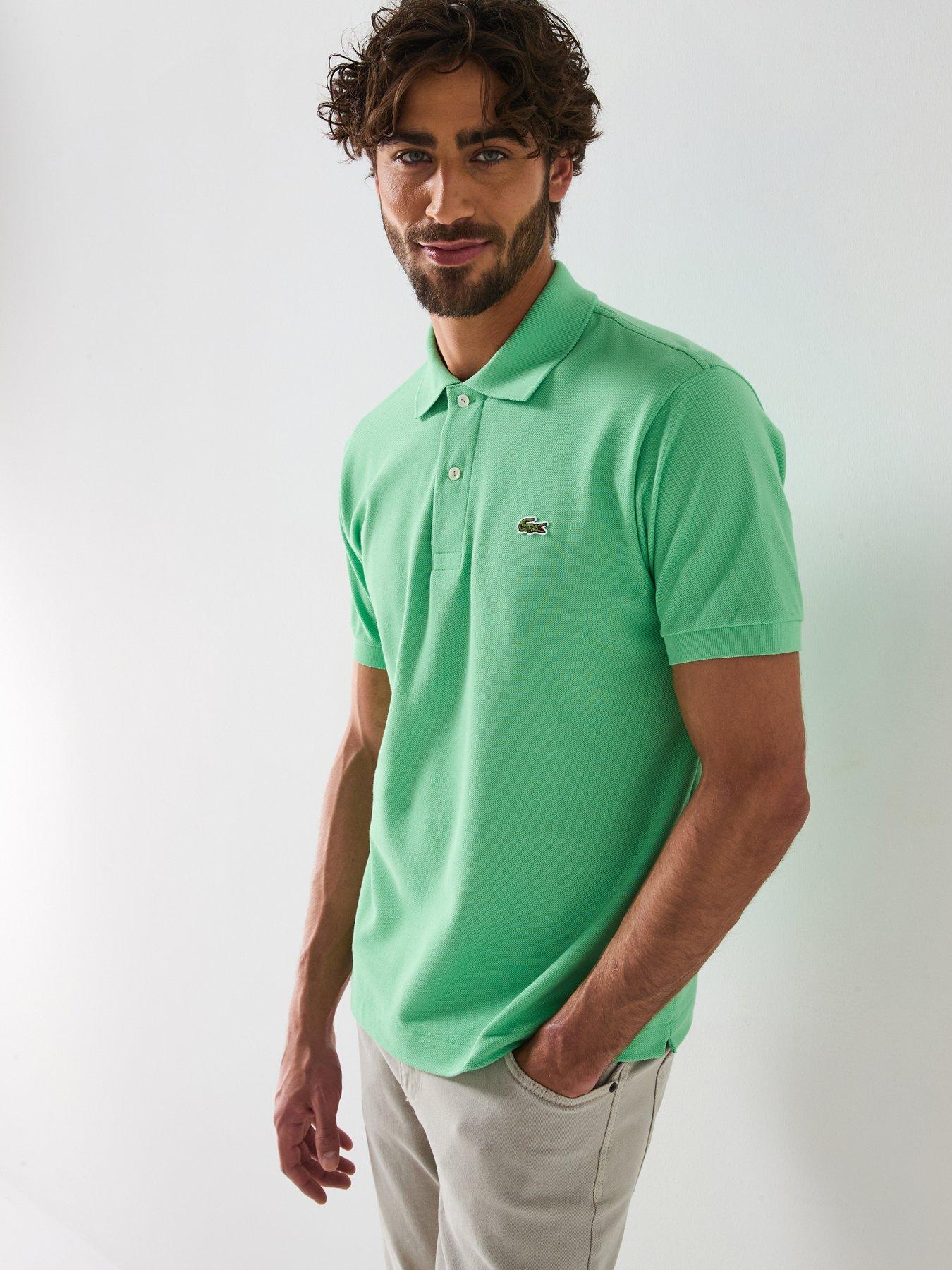 Image of Lacoste Classic Fit L1212 Cotton Piqué Polo Shirt - Light Green