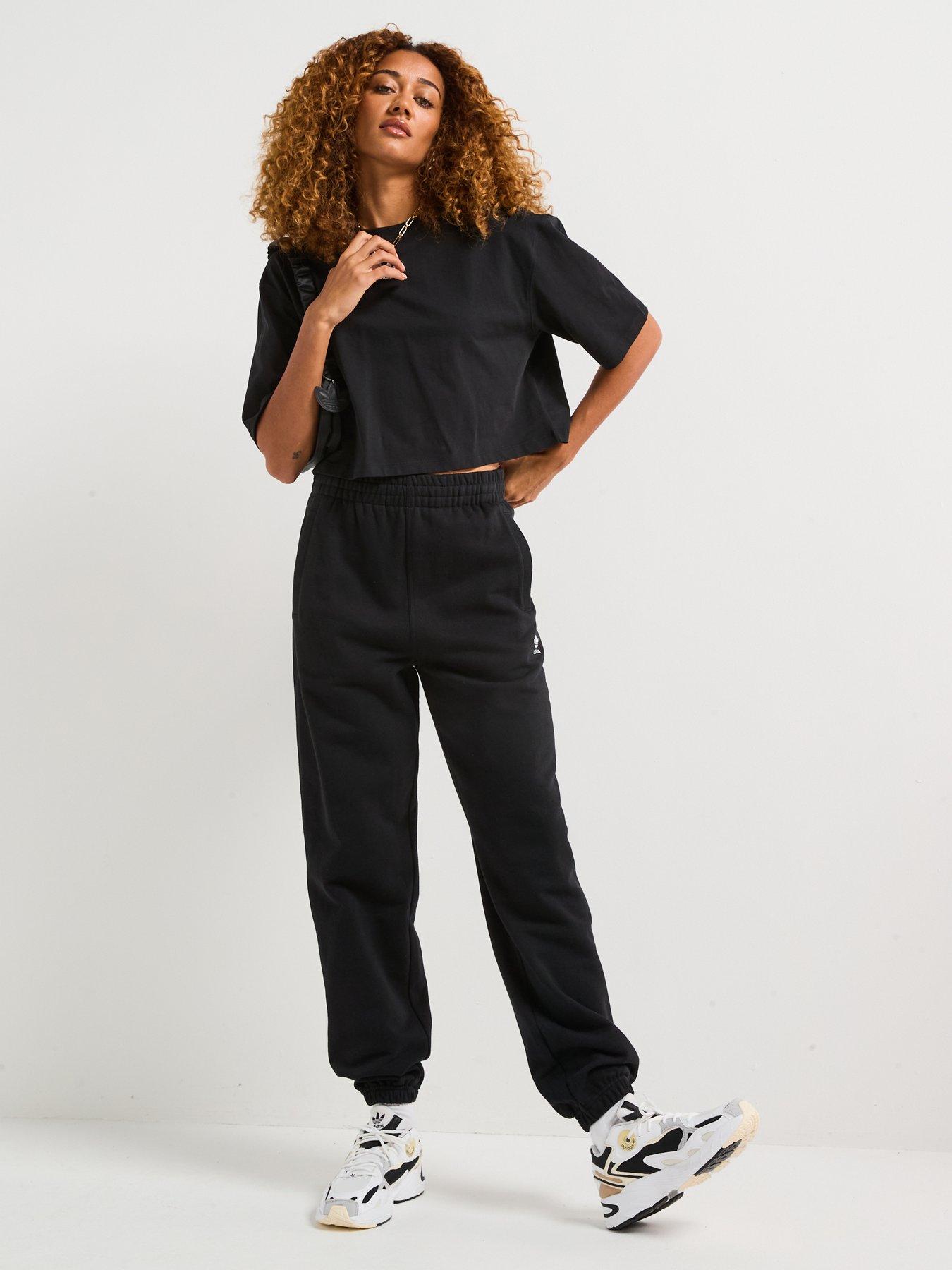 Image 3 of 6 of adidas Originals Womens Essentials French Terry Joggers - Black