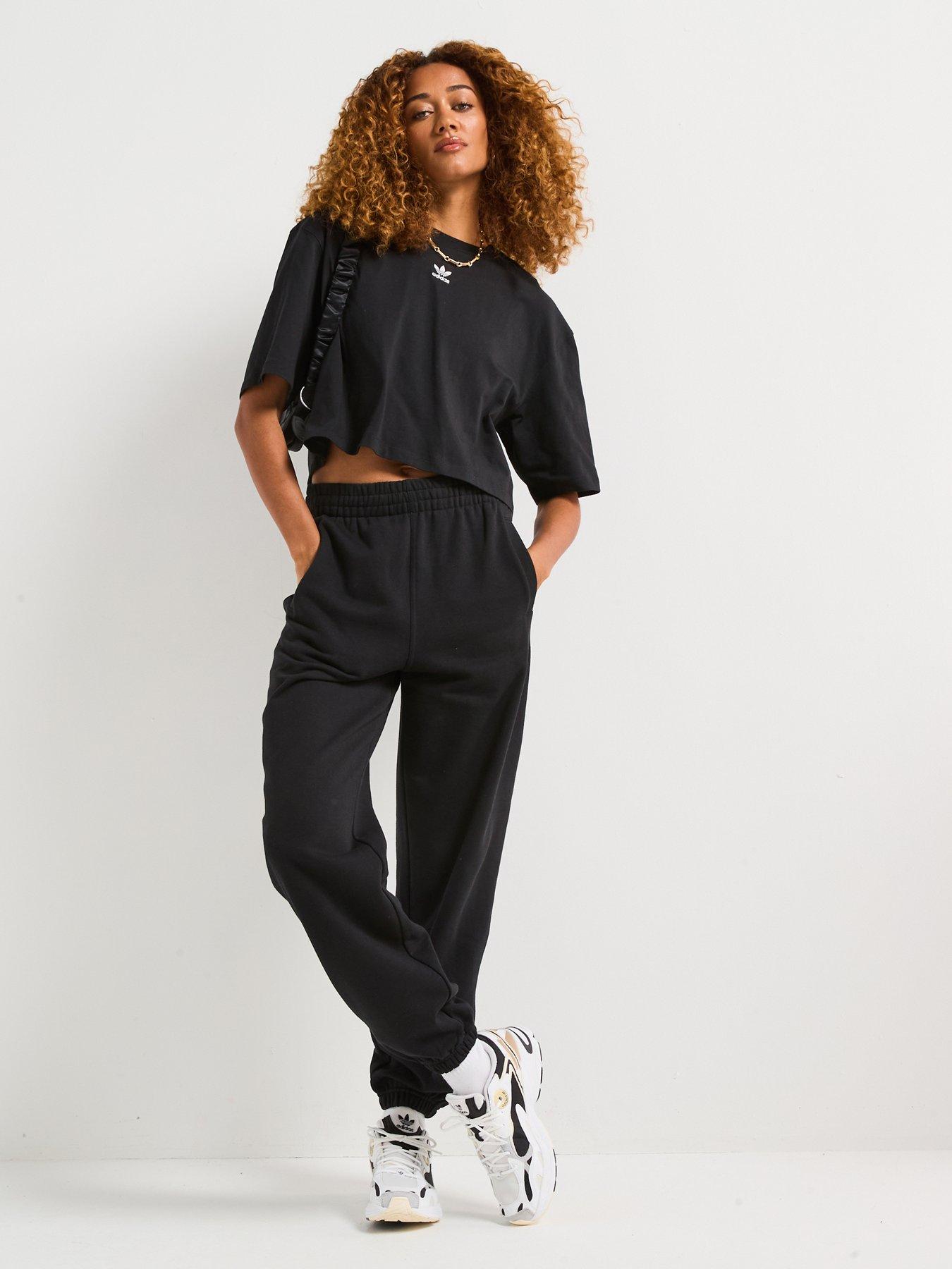 Image 4 of 6 of adidas Originals Womens Essentials French Terry Joggers - Black