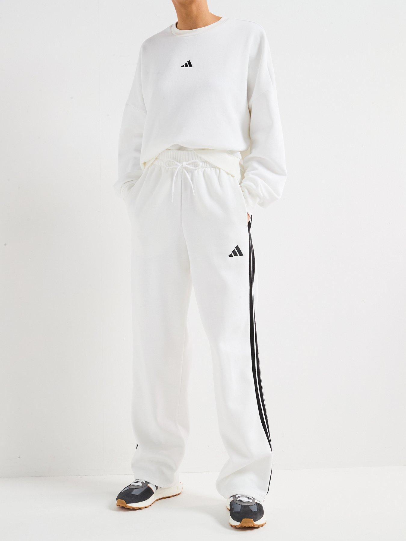 adidas-sportswear-womens-essentials-3-stripes-fleece-joggers-white