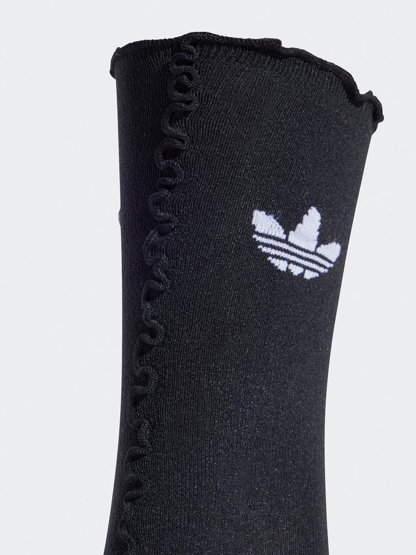 Image 4 of 4 of adidas Originals Womens Ruffle Socks 2 Pairs - White