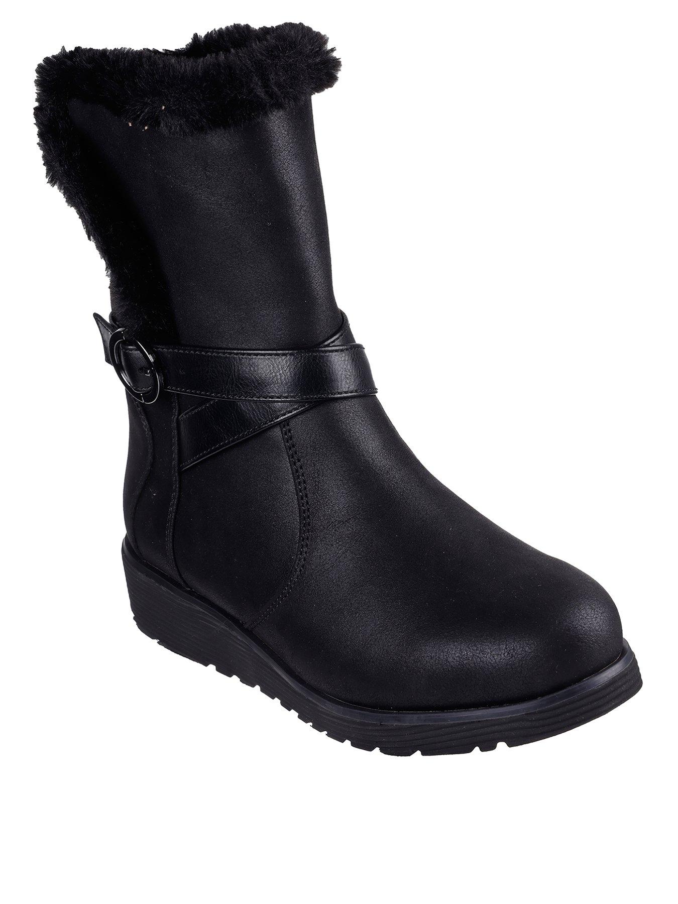 skechers-keepsakes-wedge-boots-blackstillFront