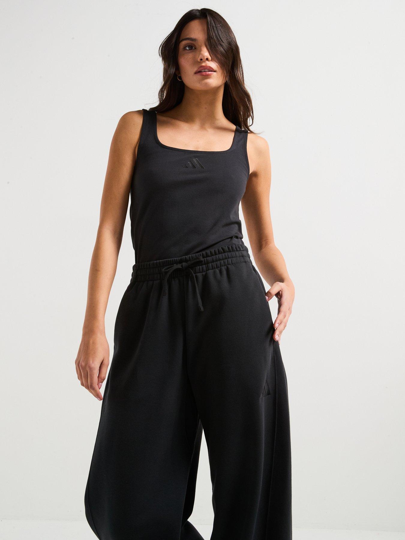 Image 4 of 6 of adidas Sportswear Women's All SZN Fleece Wide-Leg Pants - Black