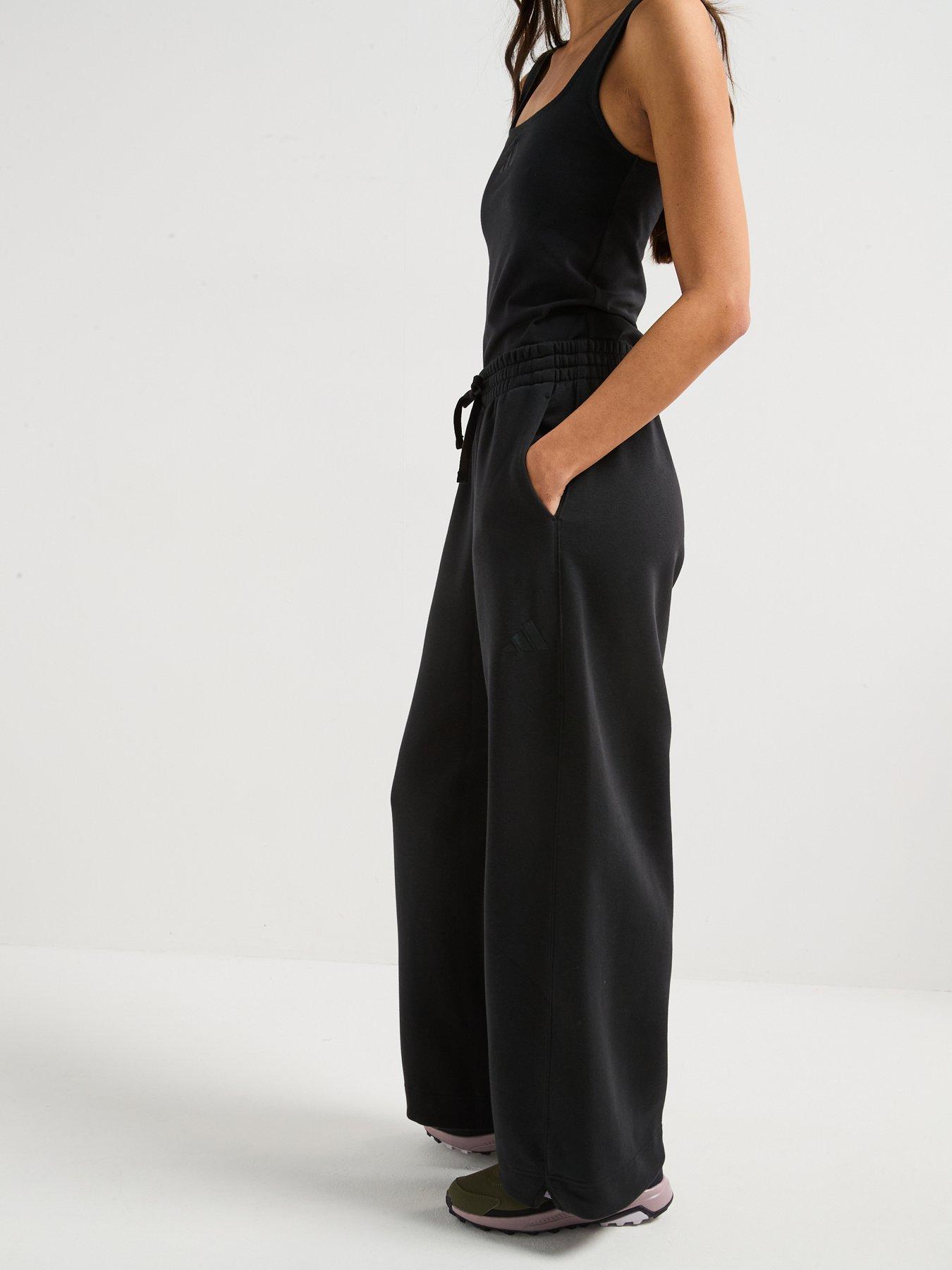 Image 5 of 6 of adidas Sportswear Women's All SZN Fleece Wide-Leg Pants - Black