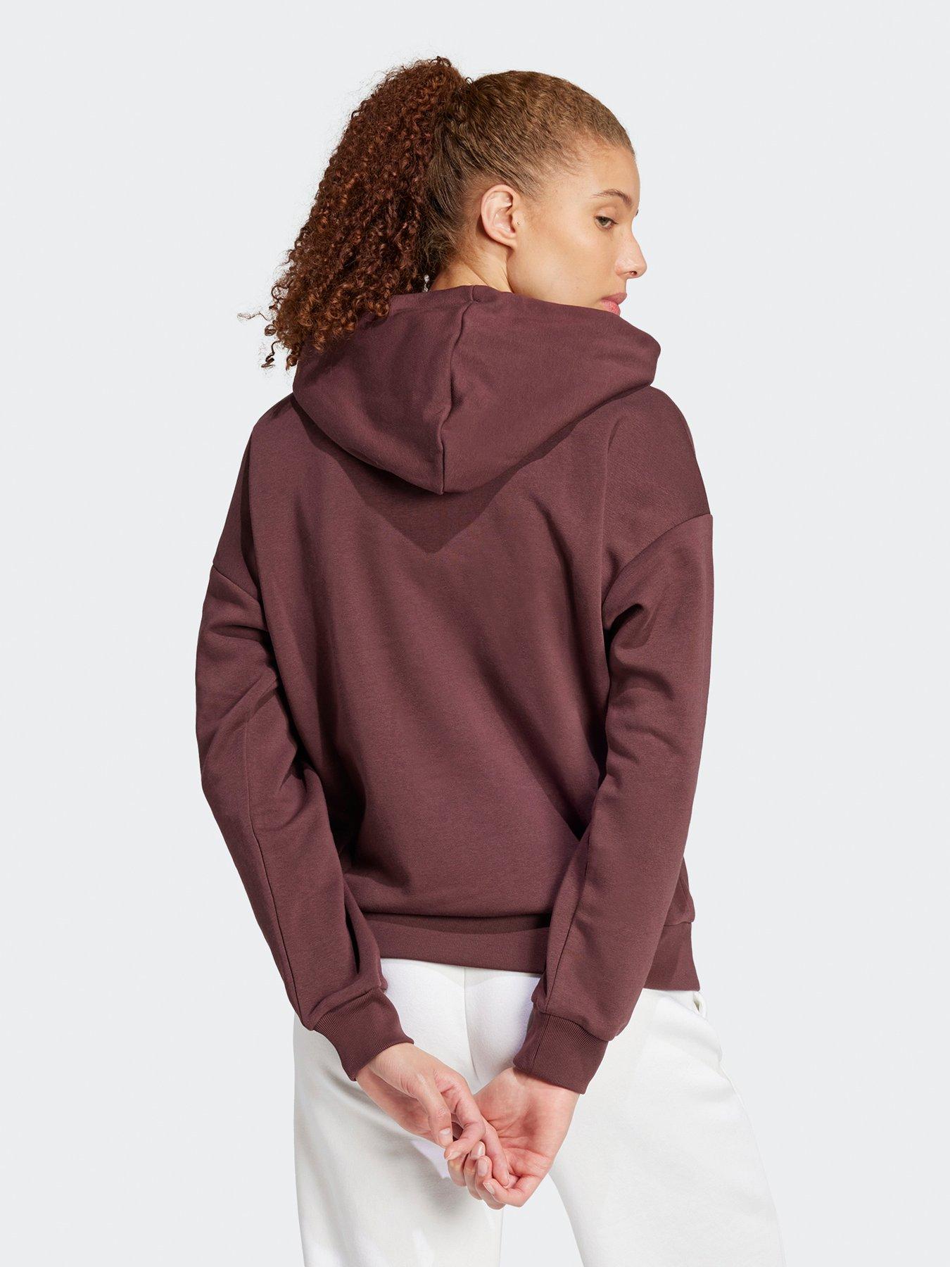 adidas-sportswear-womens-essentials-feel-cozy-hoodie-redstillFront