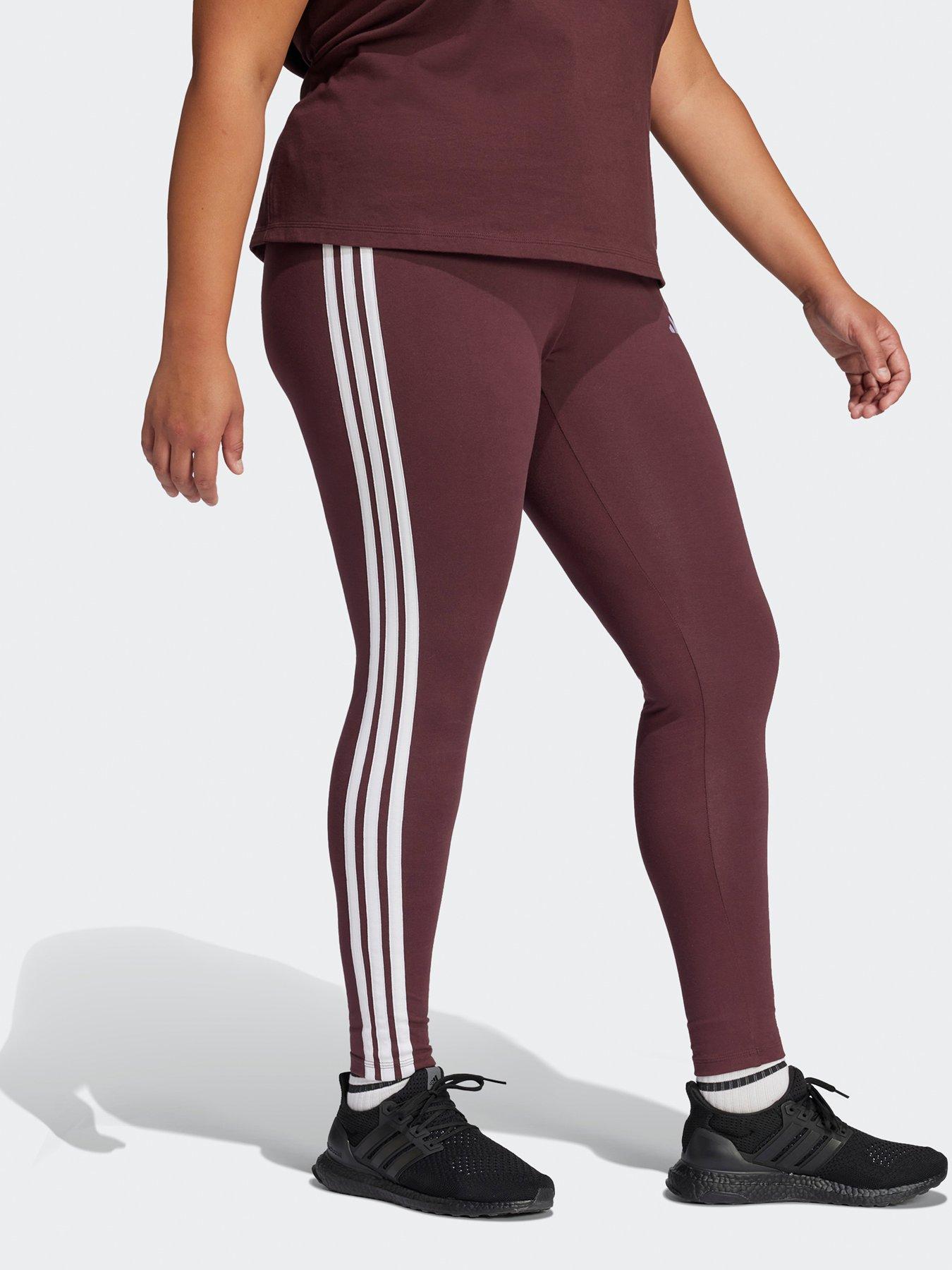 adidas-sportswear-womens-plus-size-essentials-3-stripes-leggings-redback