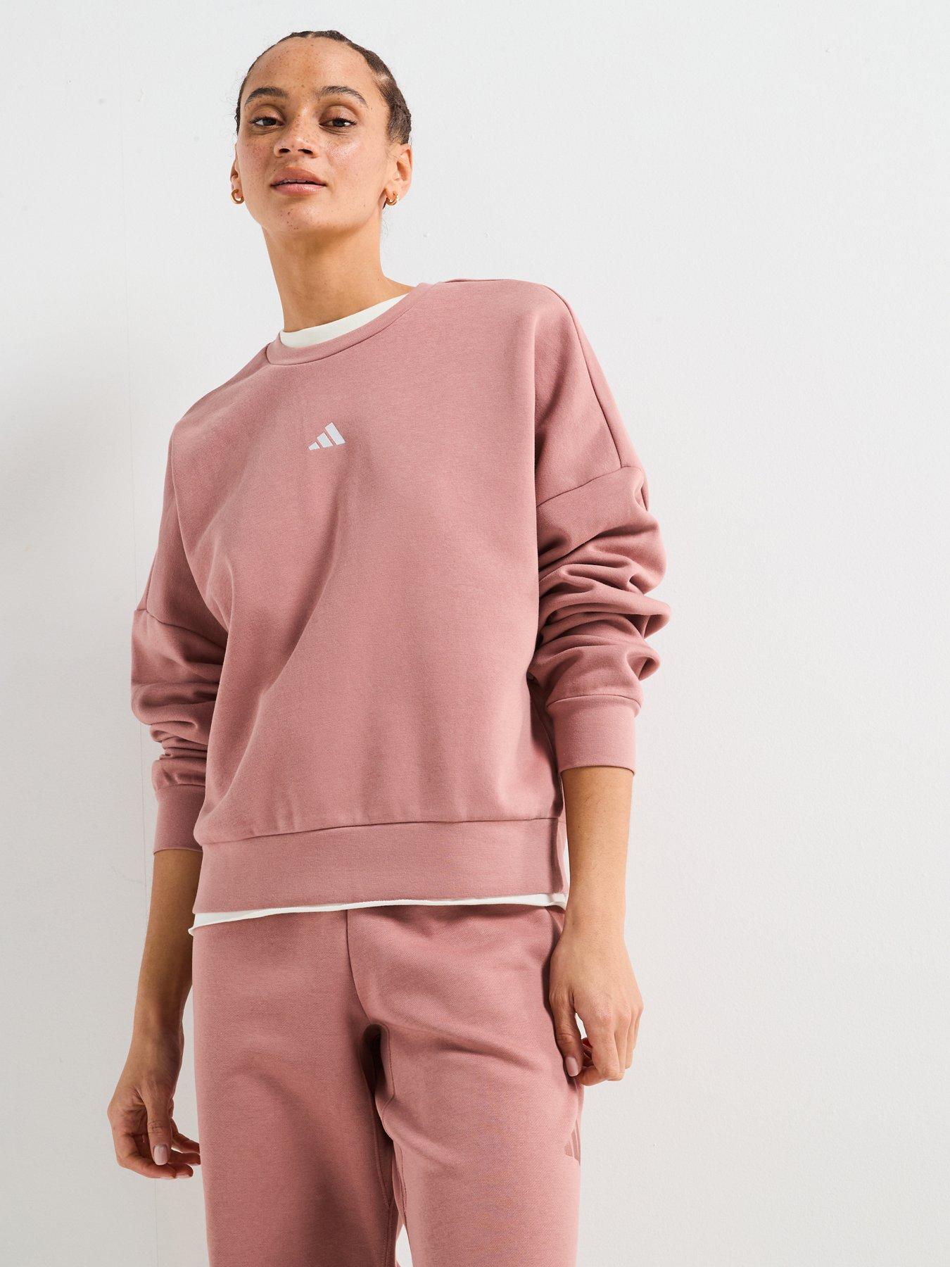 womens red adidas sweatshirt