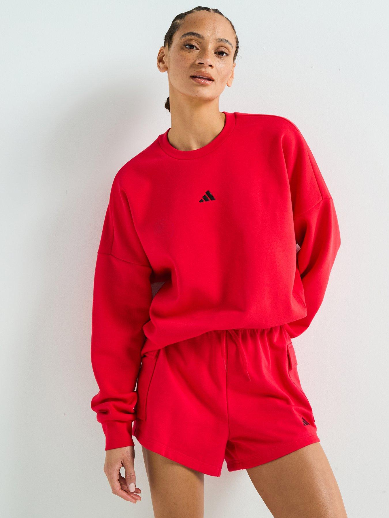 Image of adidas Sportswear Womens Essentials Feelcozy Sweatshirt - Red