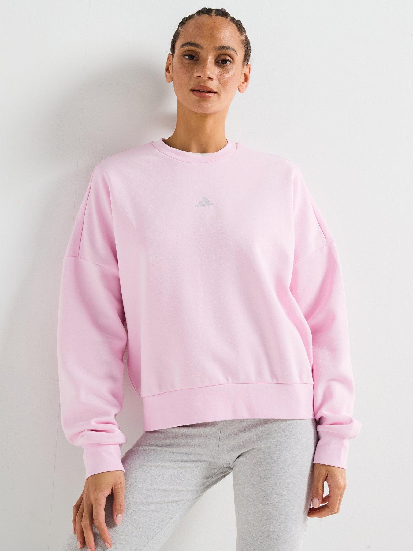 adidas pink sweatshirt womens
