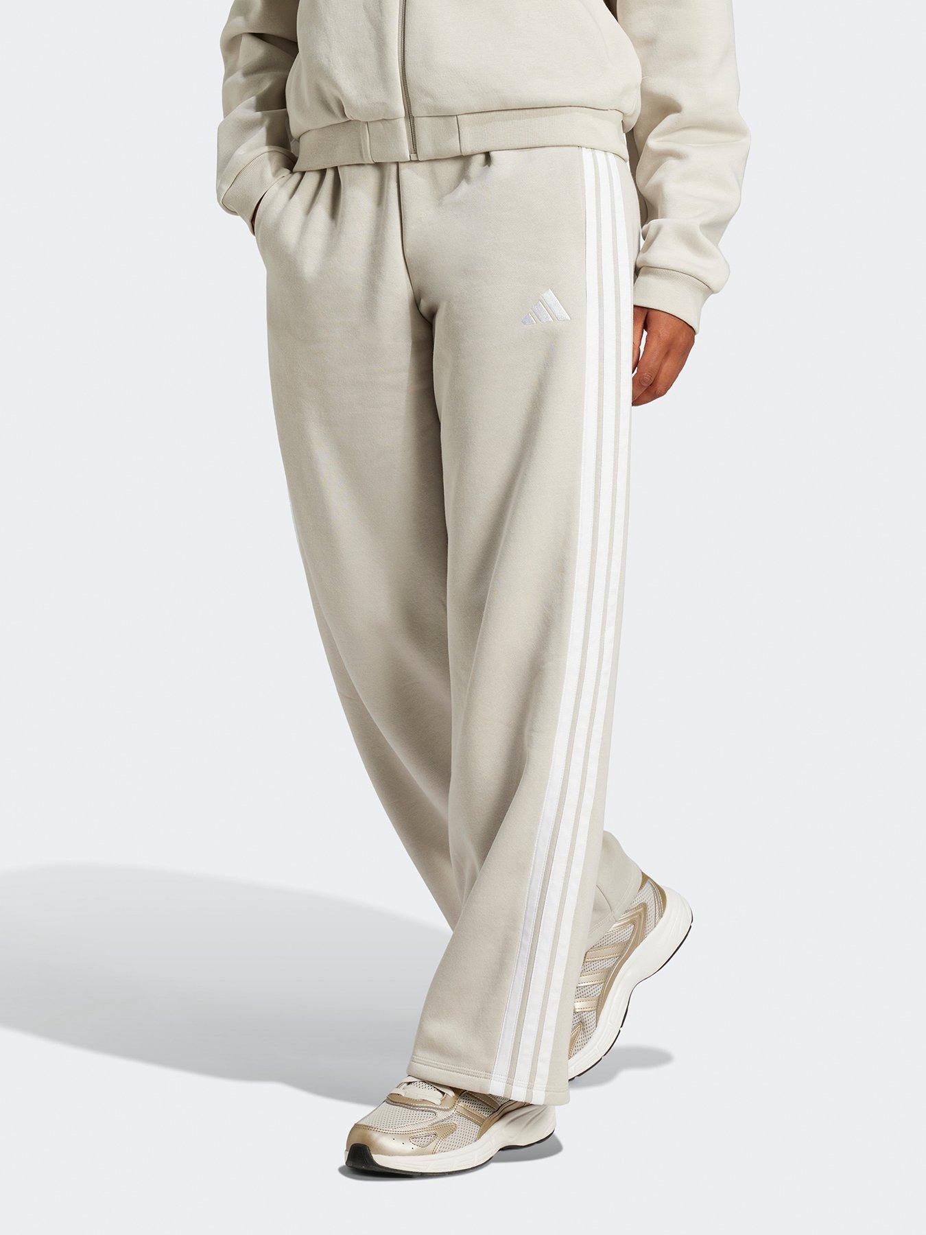 adidas-sportswear-womens-essentials-3-stripes-fleece-joggers-grey