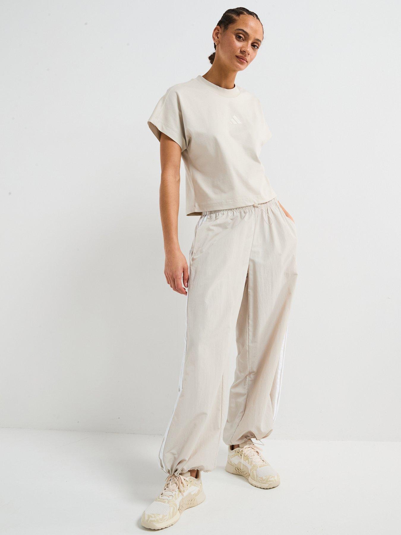 Image 1 of 6 of adidas Sportswear Women's Essentials 3-Stripes Tracksuit Bottoms - Wonder Alumina/White