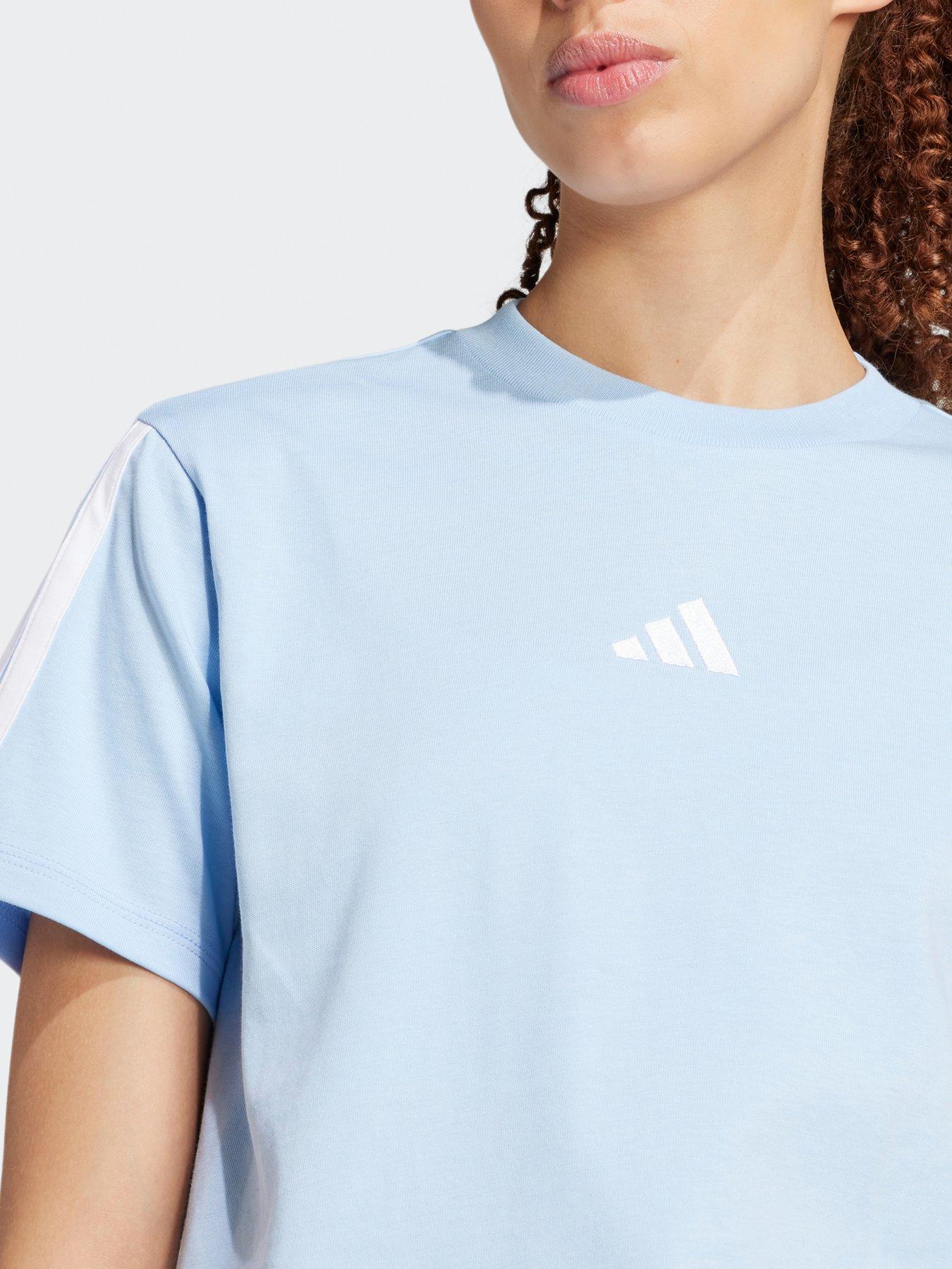 adidas-sportswear-womens-essentials-3-stripes-cotton-t-shirt-blueoutfit