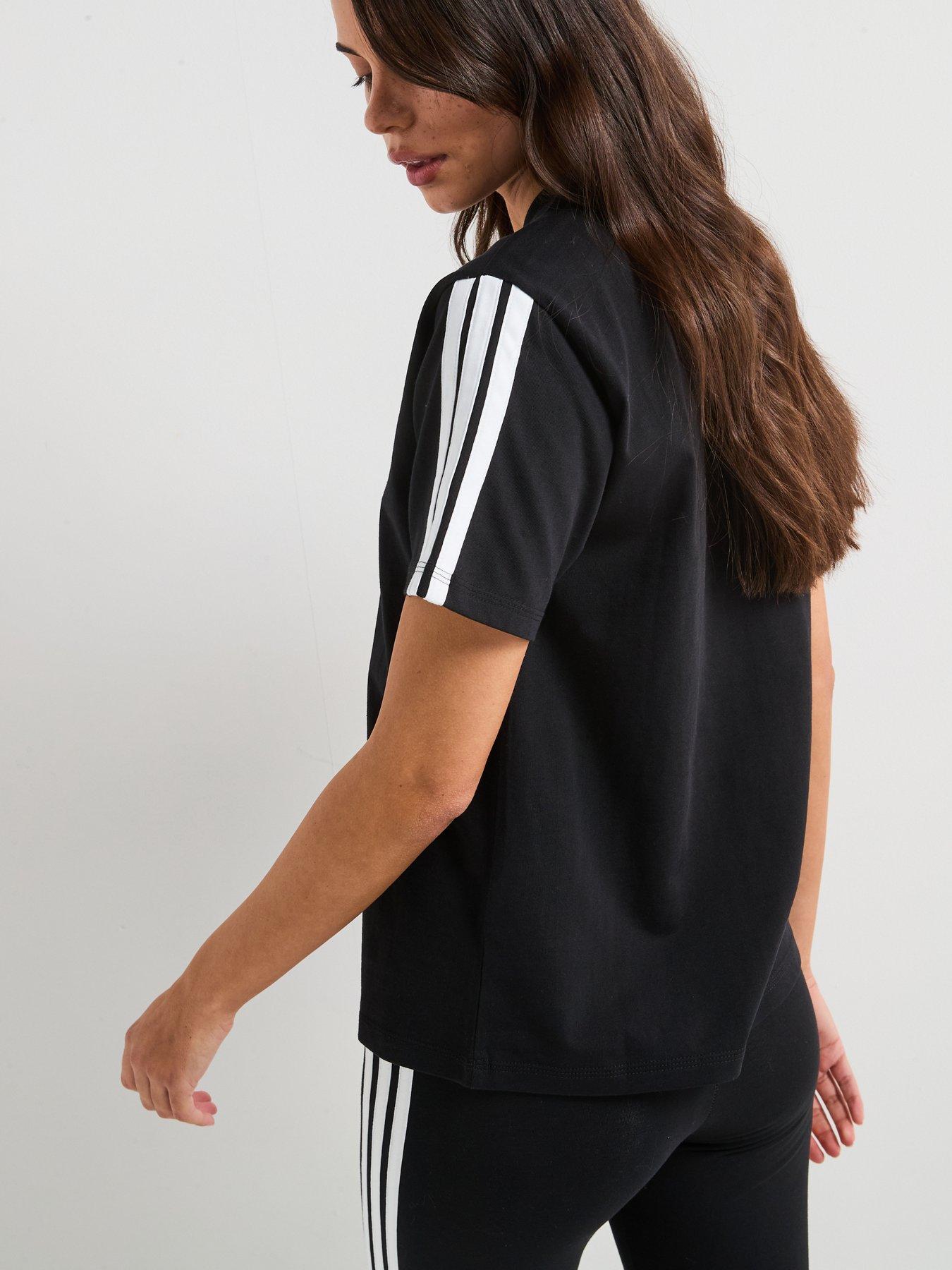 adidas-sportswear-womens-essentials-3-stripes-cotton-t-shirt-blackstillFront