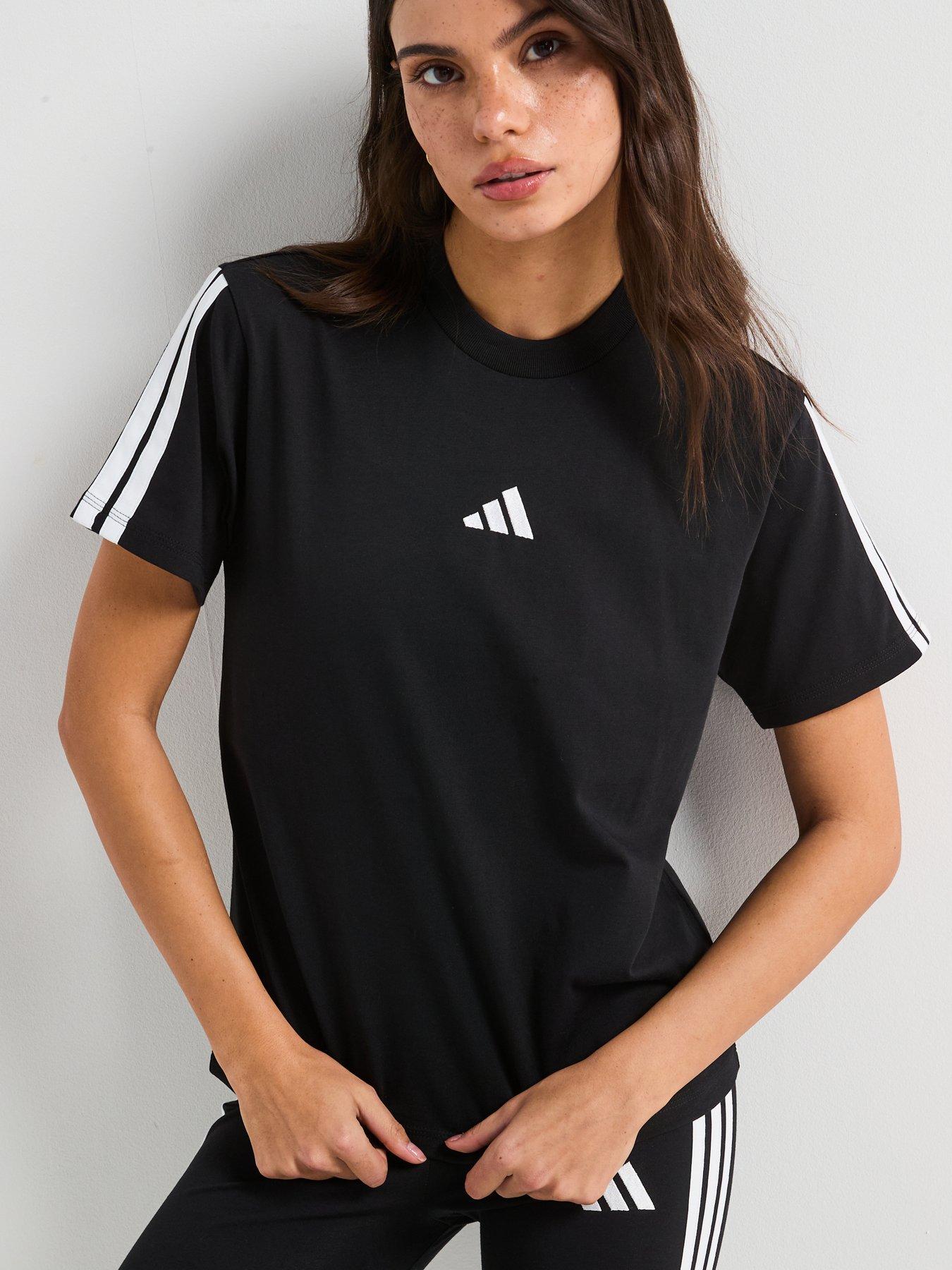 adidas-sportswear-womens-essentials-3-stripes-cotton-t-shirt-blackoutfit