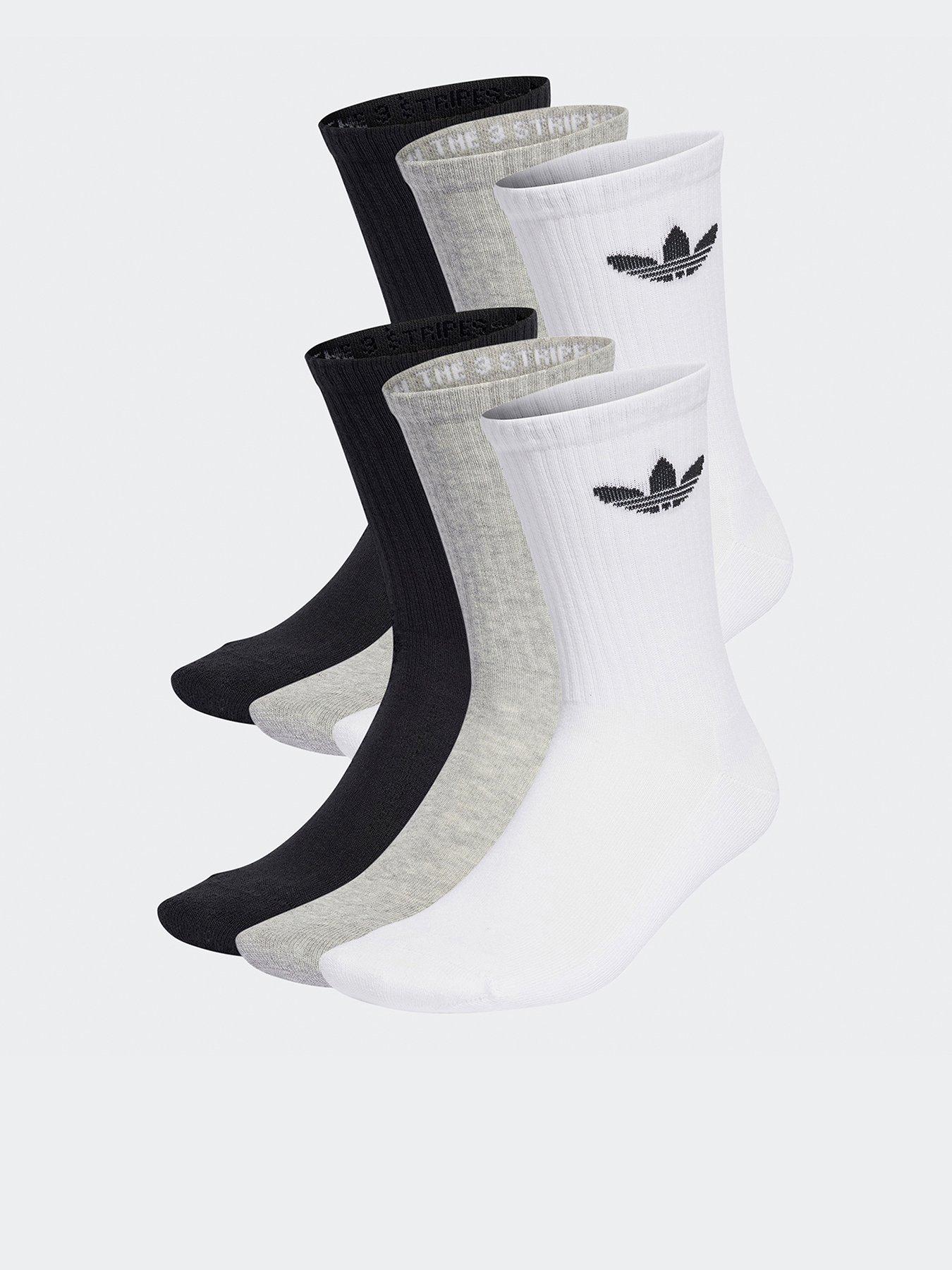 Image 1 of 2 of adidas Originals Womens Trefoil Cushion Crew Socks 6 Pairs - Multi