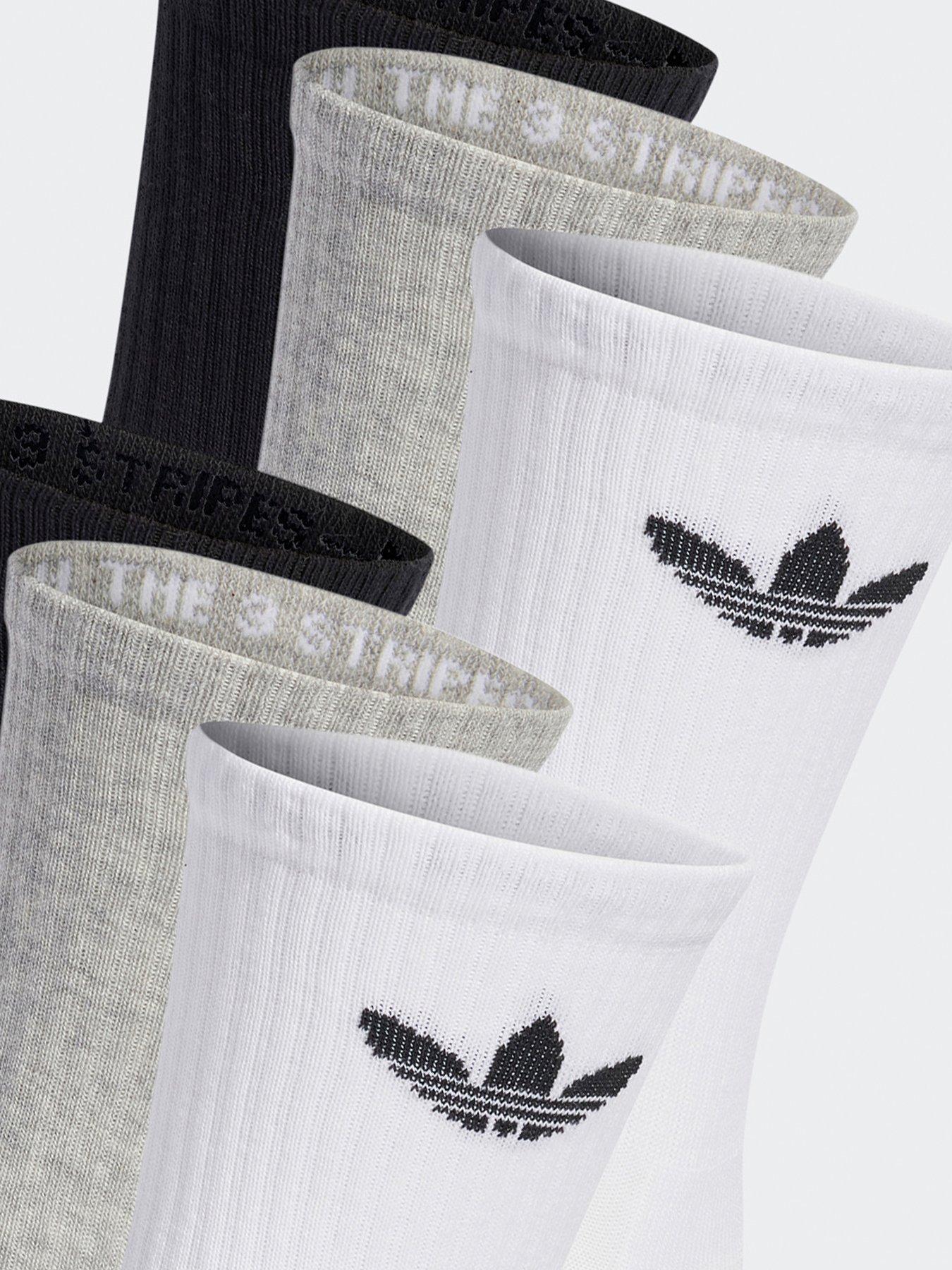 Image 2 of 2 of adidas Originals Womens Trefoil Cushion Crew Socks 6 Pairs - Multi