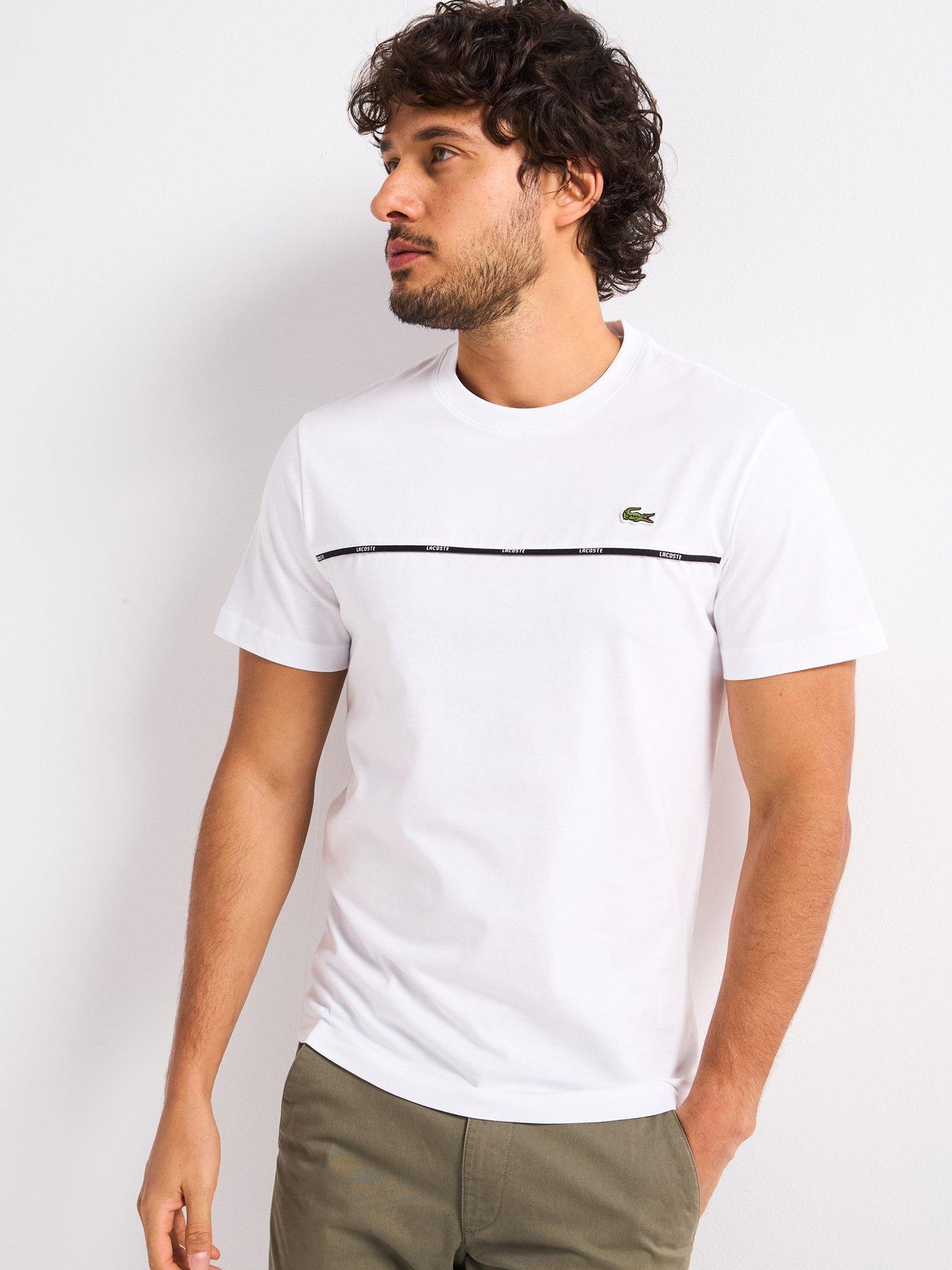 Lacoste Regular Fit Trim Jersey T-Shirt - White