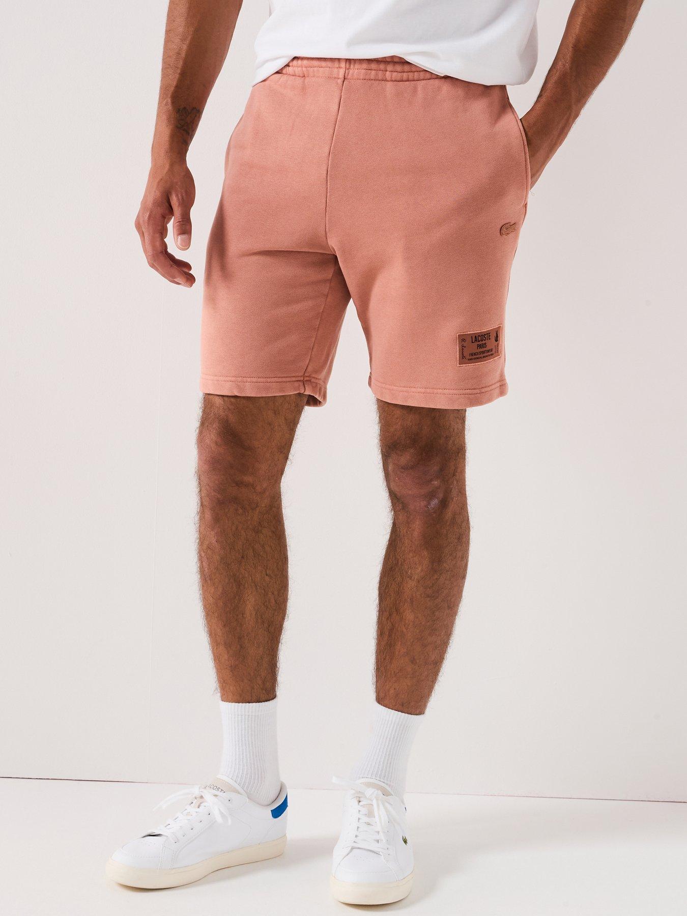 undefined Regular Fit Washed Fleece Shorts - Terracotta Brown