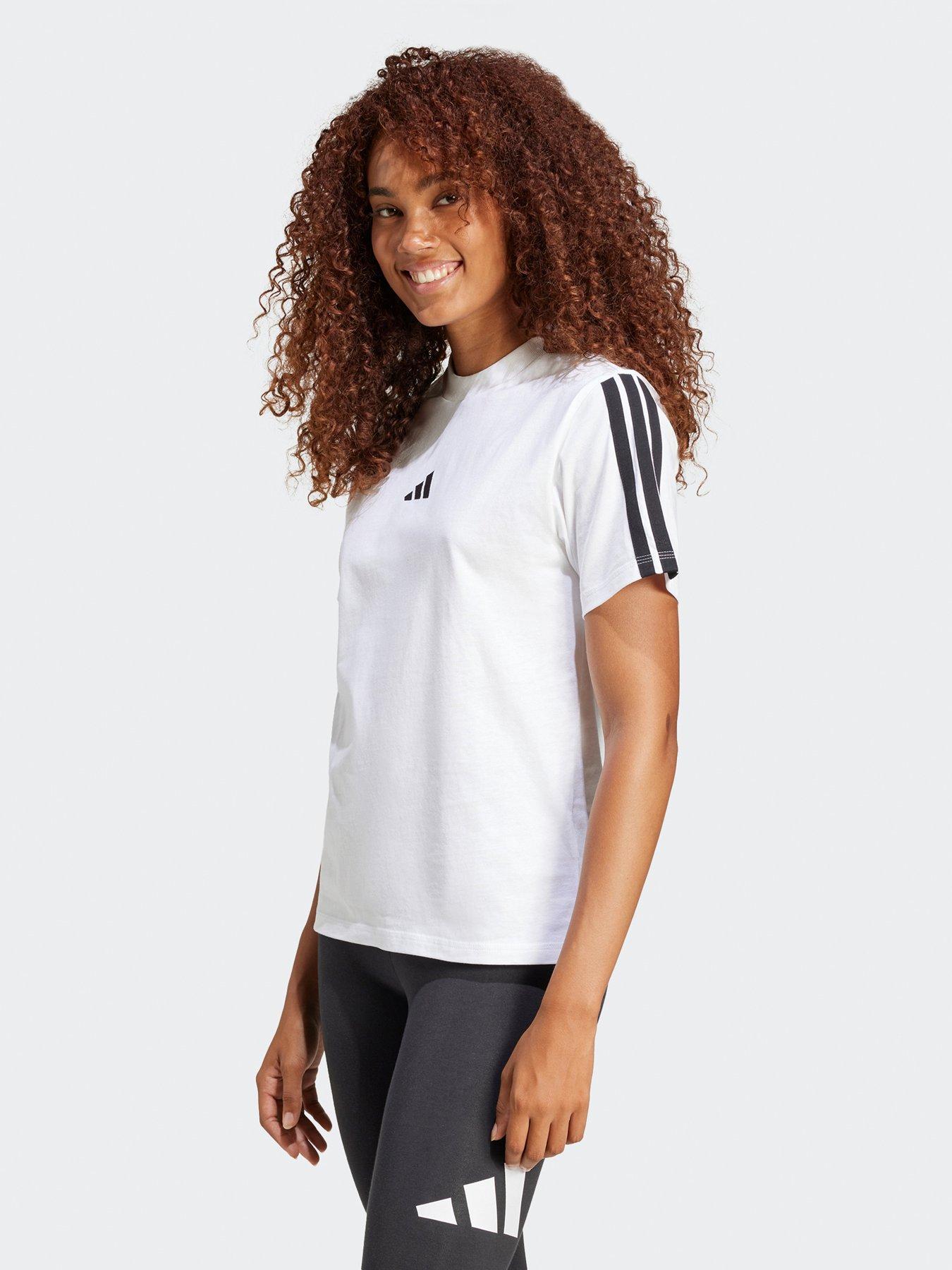 Image of adidas Sportswear Womens Essentials 3-Stripes Cotton T-Shirt - White