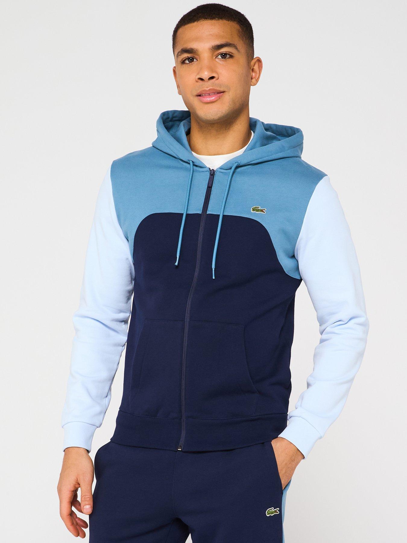 lacoste-lacoste-classic-fit-colourblock-zip-thru-hoodie-blue