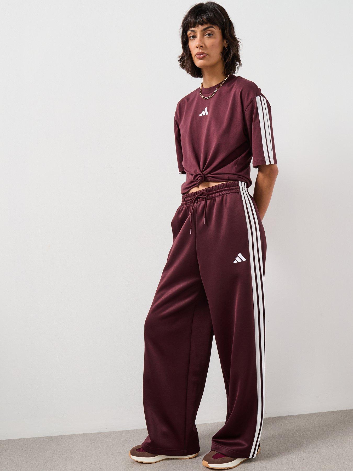 Image 6 of 6 of adidas Sportswear Women's Essentials 3-Stripes Boyfriend T-Shirt - Red