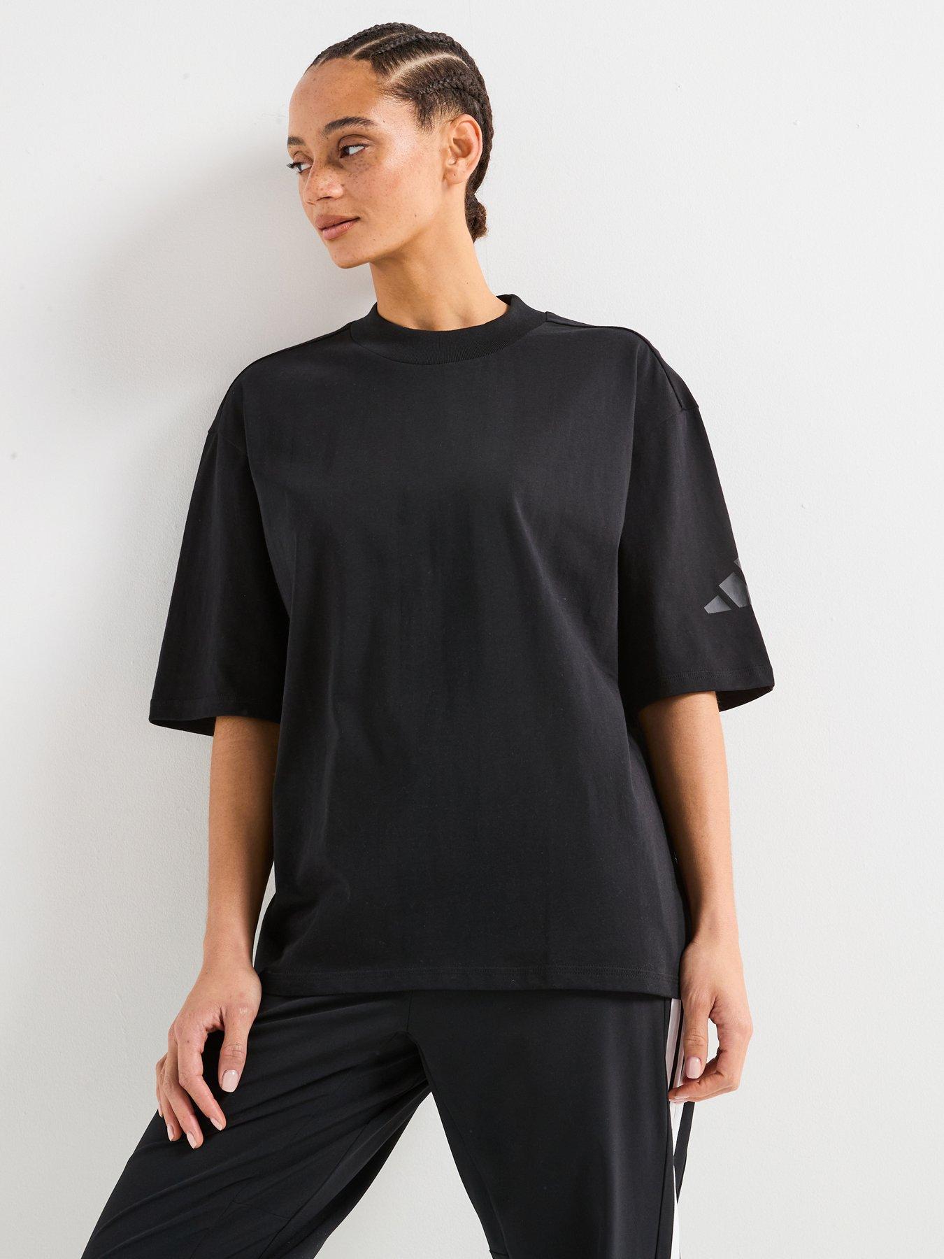 Image 1 of 5 of adidas Sportswear Womens Essentials Boyfriend T-shirt - Black