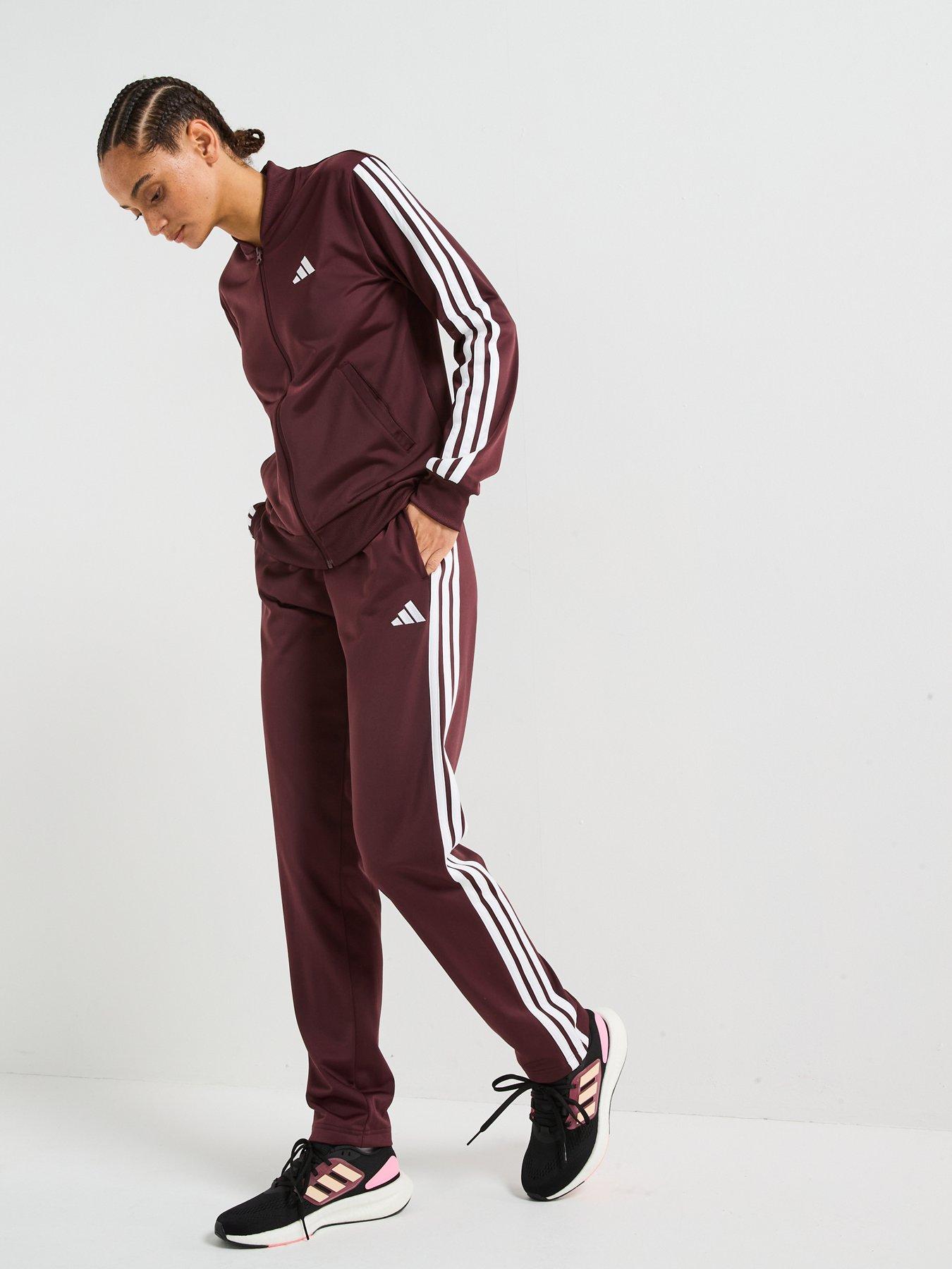adidas-sportswear-womens-essentials-3-stripes-tracksuit-redback