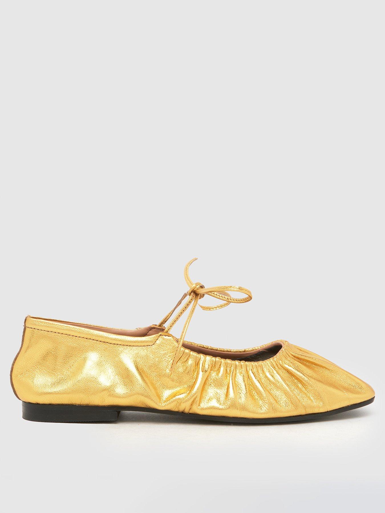 schuh-lindy-ruched-ballerina-flats-gold