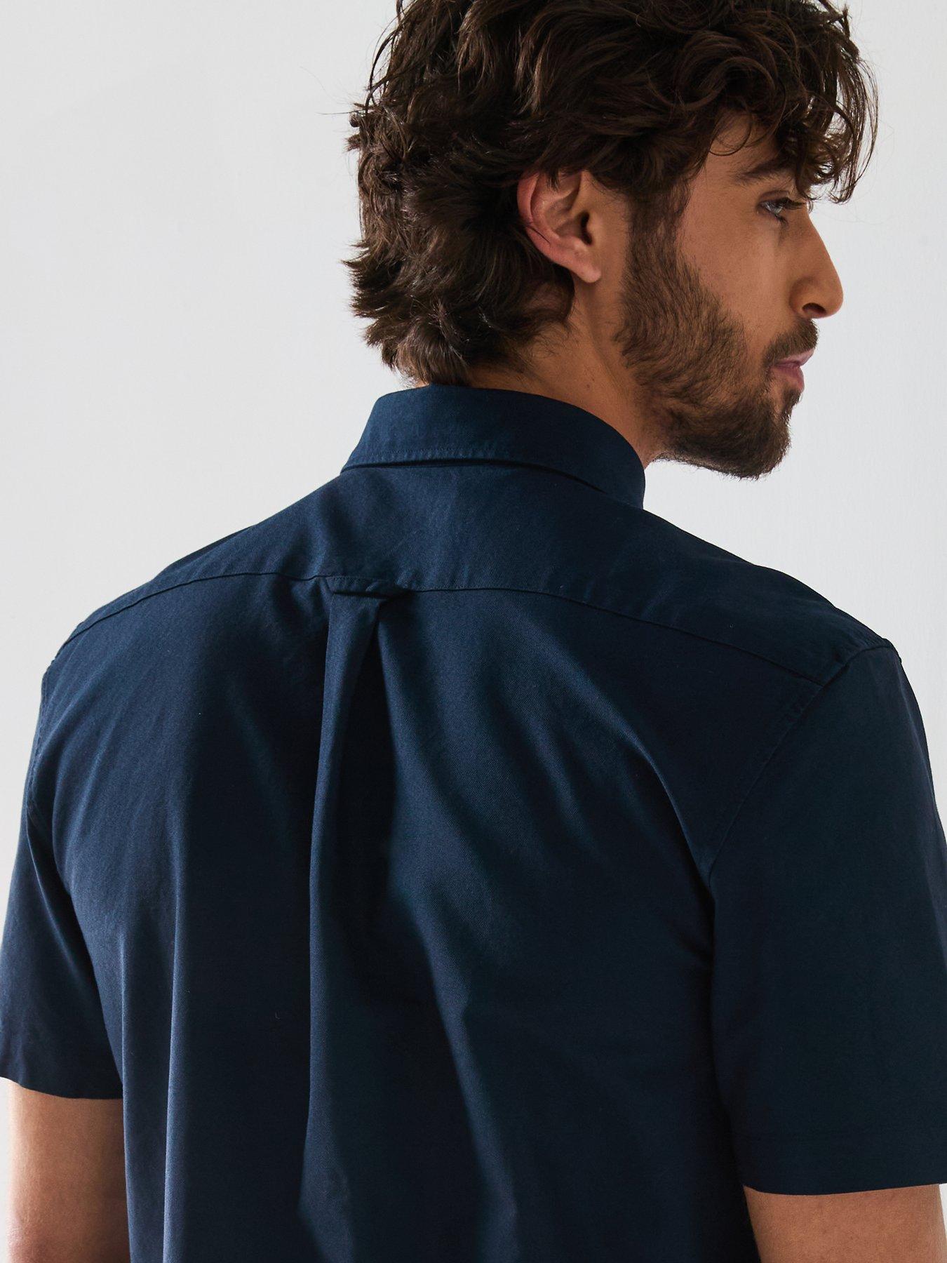 lacoste-regular-fit-short-sleeved-oxford-shirt-navydetail